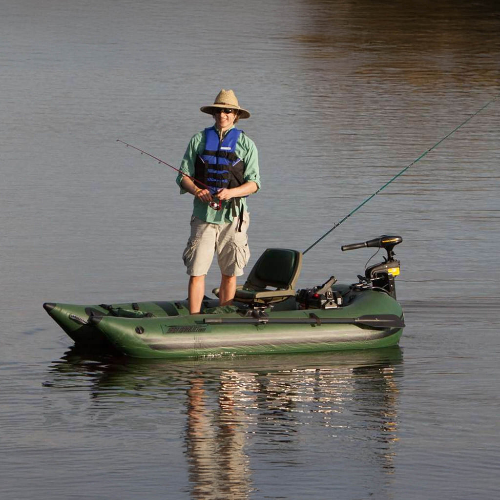 Sea Eagle 1-Person Frameless Pontoon Inflatable Fishing Boat, 9FT [285FPBK] (SAK93163)