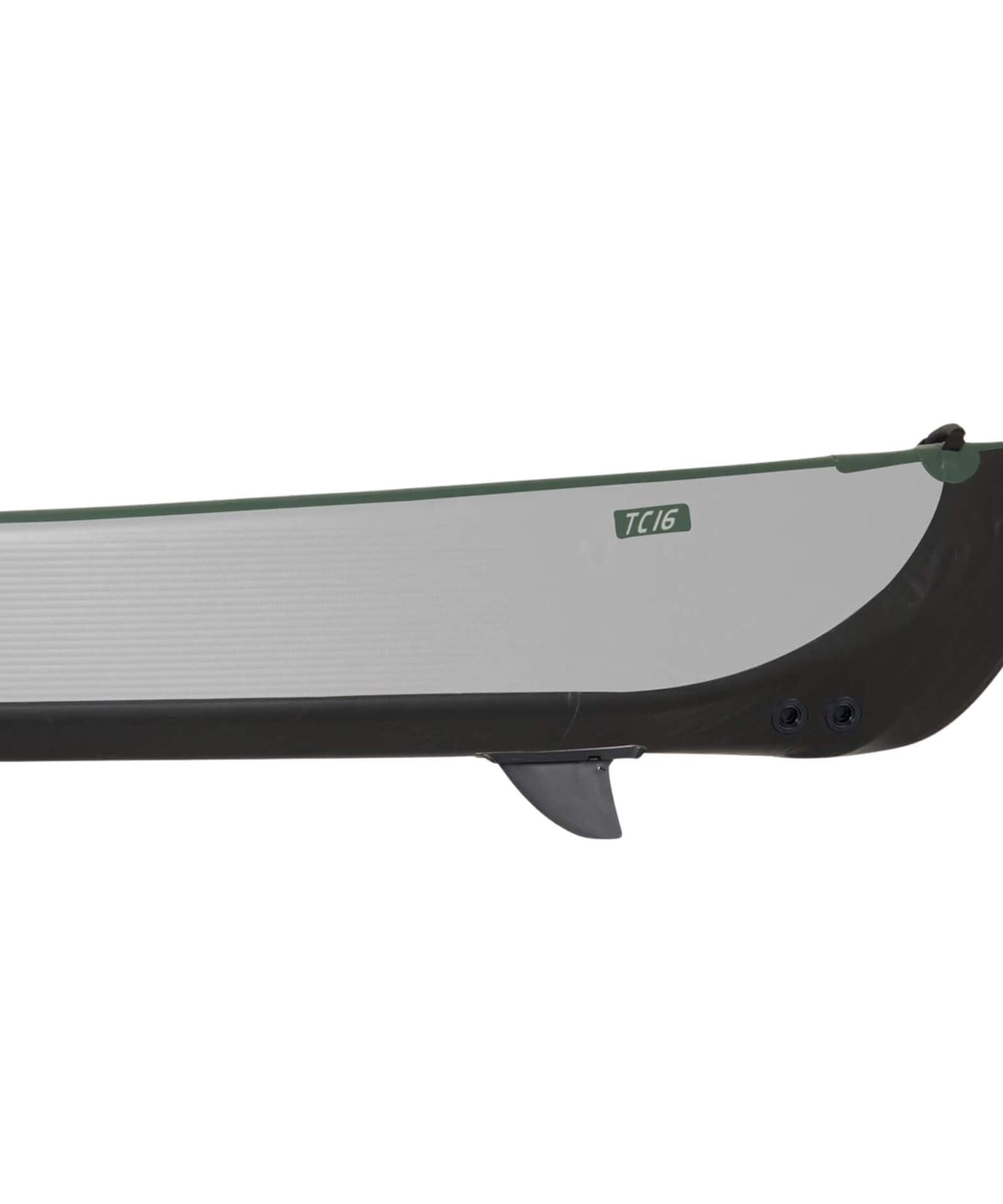 Sea Eagle 3-People TC16 High Pressure All Drop Stitch Inflatable Travel Canoe, 16FT [TC16K] (SAK43086)