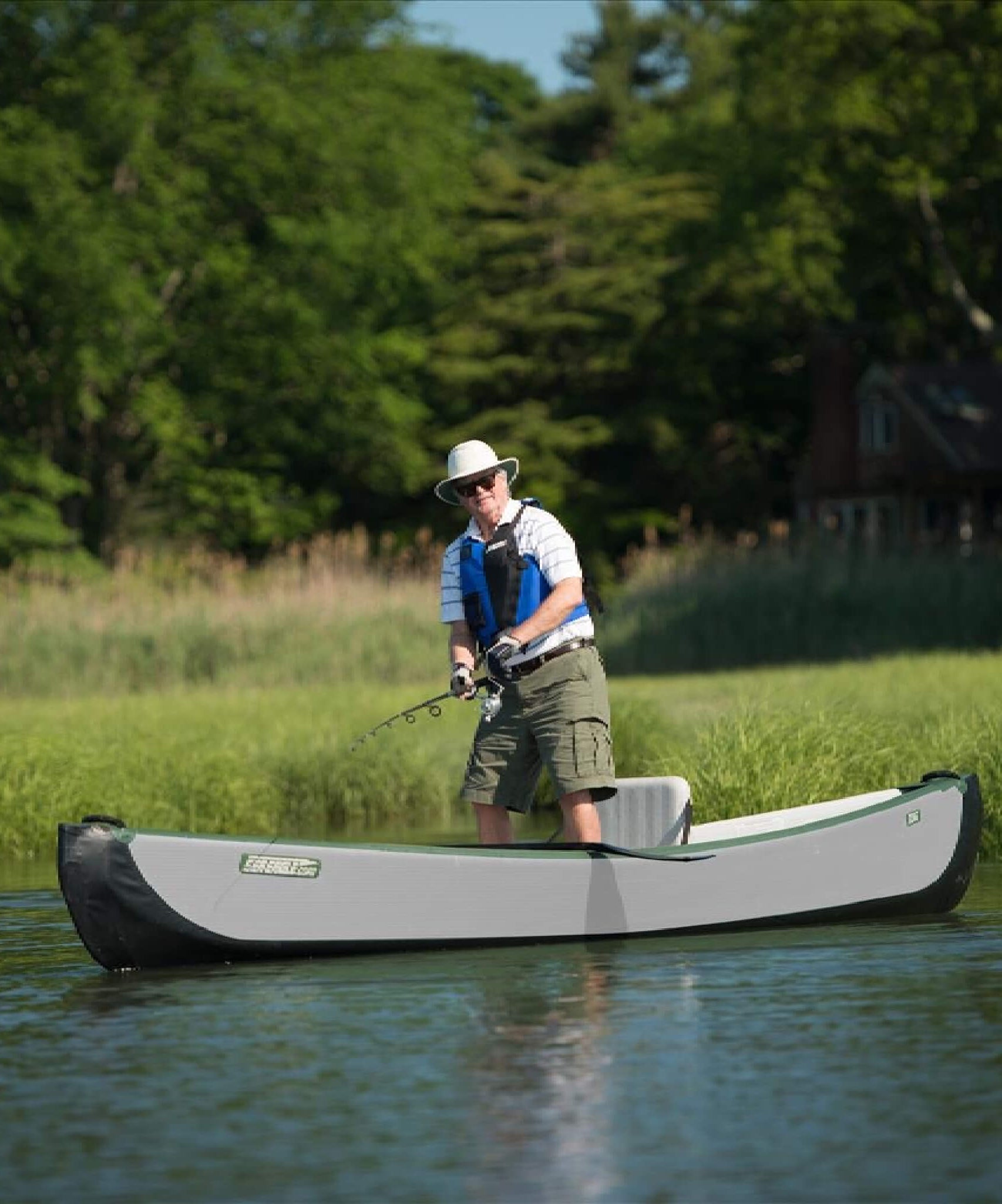 Sea Eagle 3-People TC16 High Pressure All Drop Stitch Inflatable Travel Canoe, 16FT [TC16K] (SAK43086)
