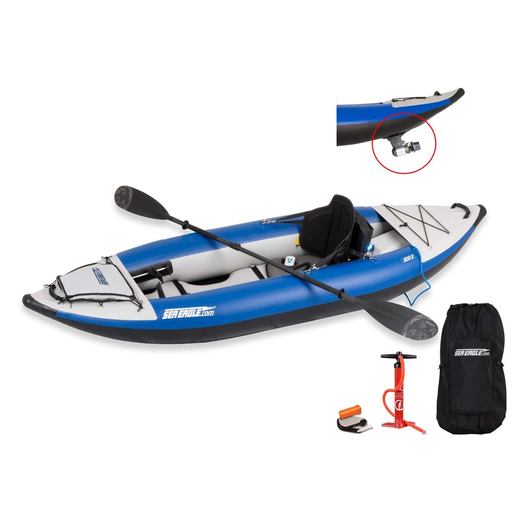 Sea Eagle 300X Explorer 1-Person Inflatable Kayak With Adjustable Footrest [300XK] (SAK18457)