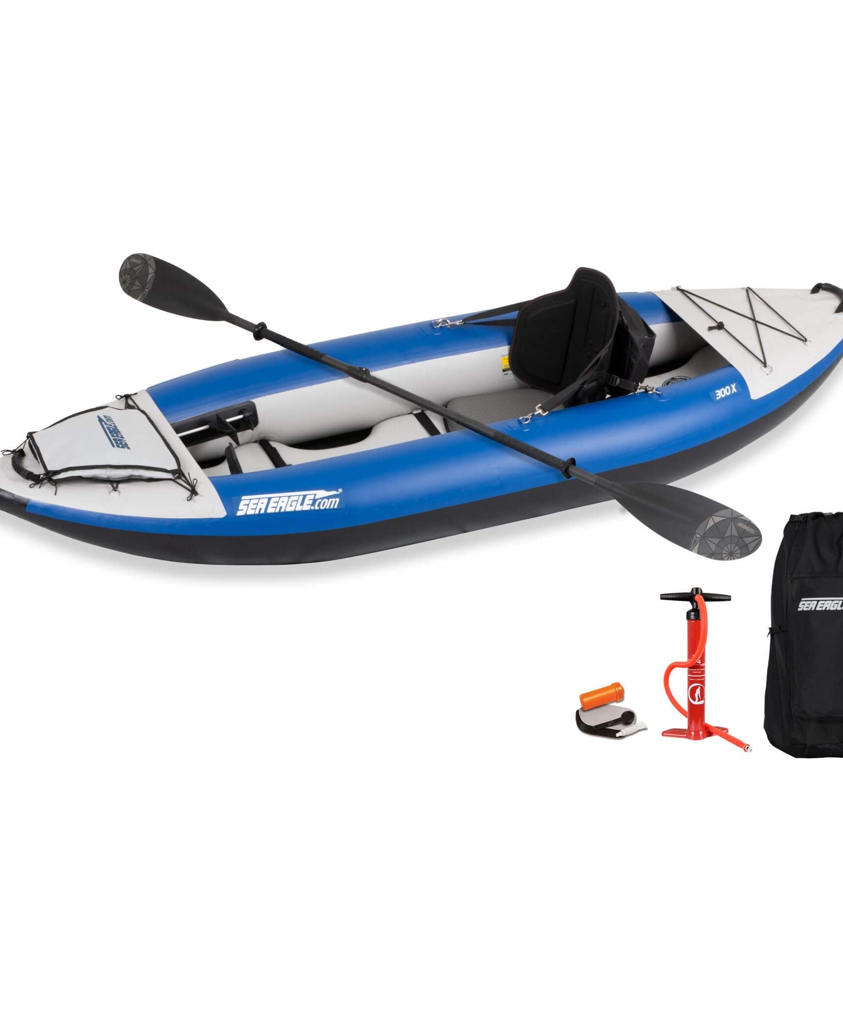 Sea Eagle 300X Explorer 1-Person Inflatable Kayak With Adjustable Footrest [300XK] (SAK18457)