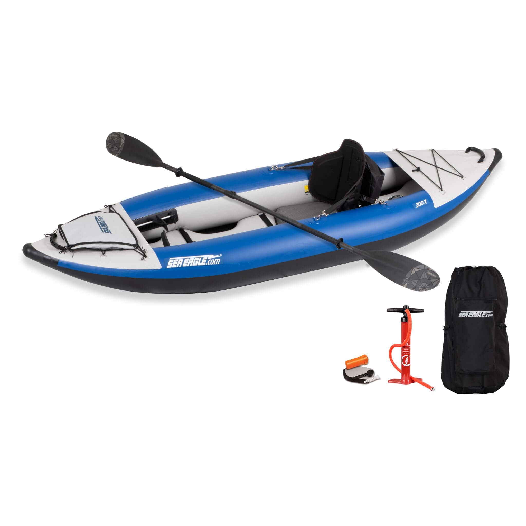 Sea Eagle 300X Explorer 1-Person Inflatable Kayak With Adjustable Footrest [300XK] (SAK18457)