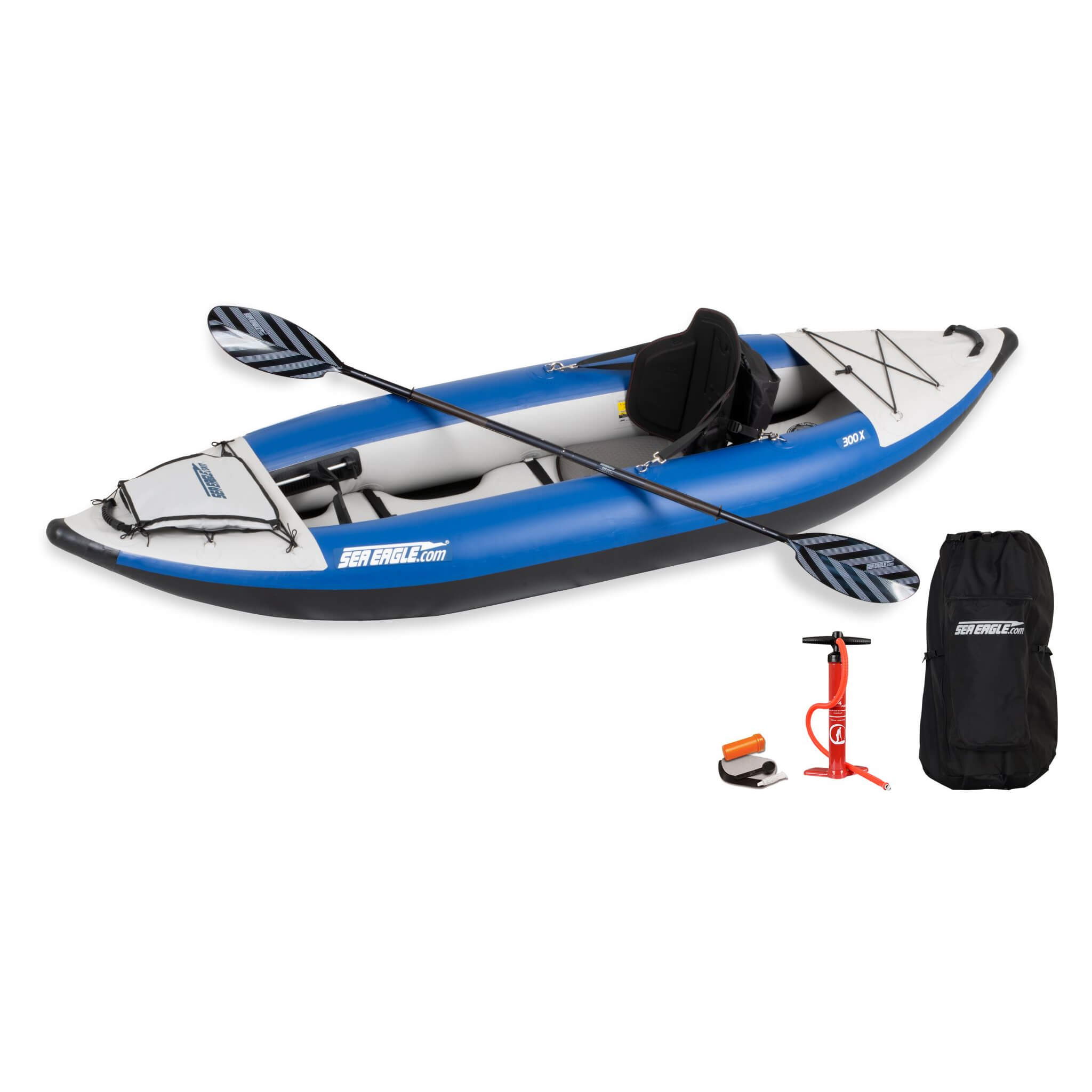 Sea Eagle 300X Explorer 1-Person Inflatable Kayak With Adjustable Footrest [300XK] (SAK18457)
