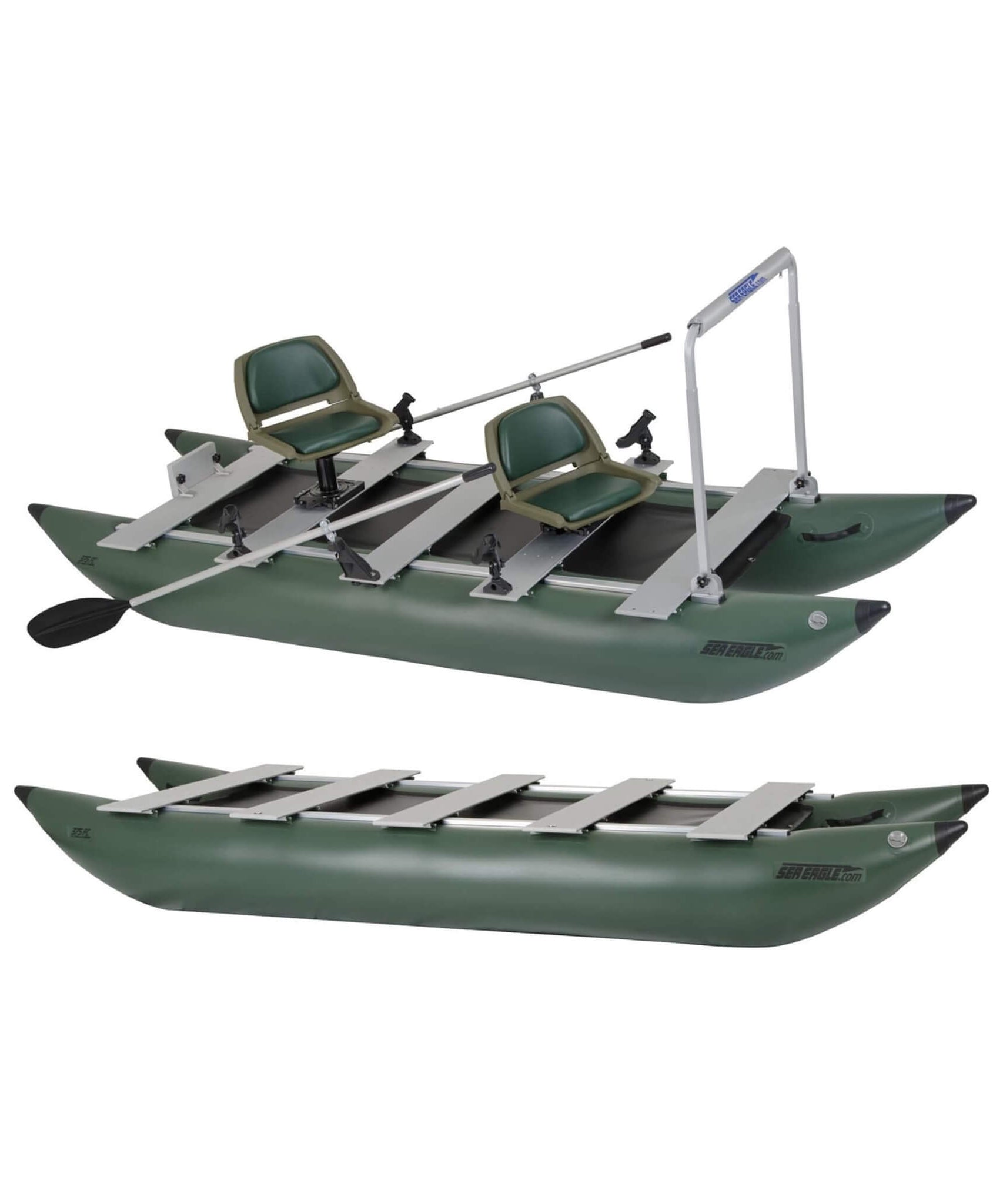 Sea Eagle 375FC FoldCat 2-Persons Inflatable Fishing Lightweight Pontoon Boat [375FCK] (SAK34652)