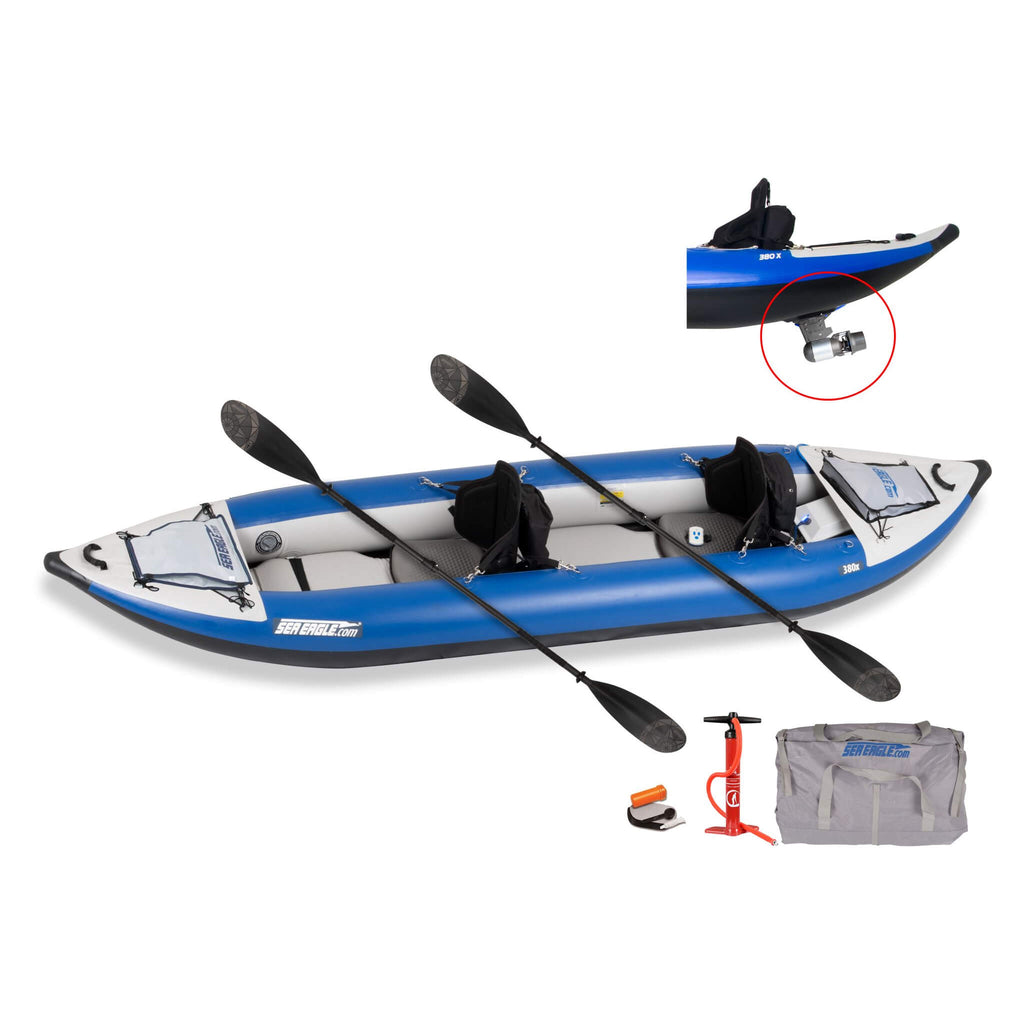 Sea Eagle 380X Explorer 3-Person Inflatable Kayak With Large Removable Rear Center Skeg [380XK] (SAK97562)
