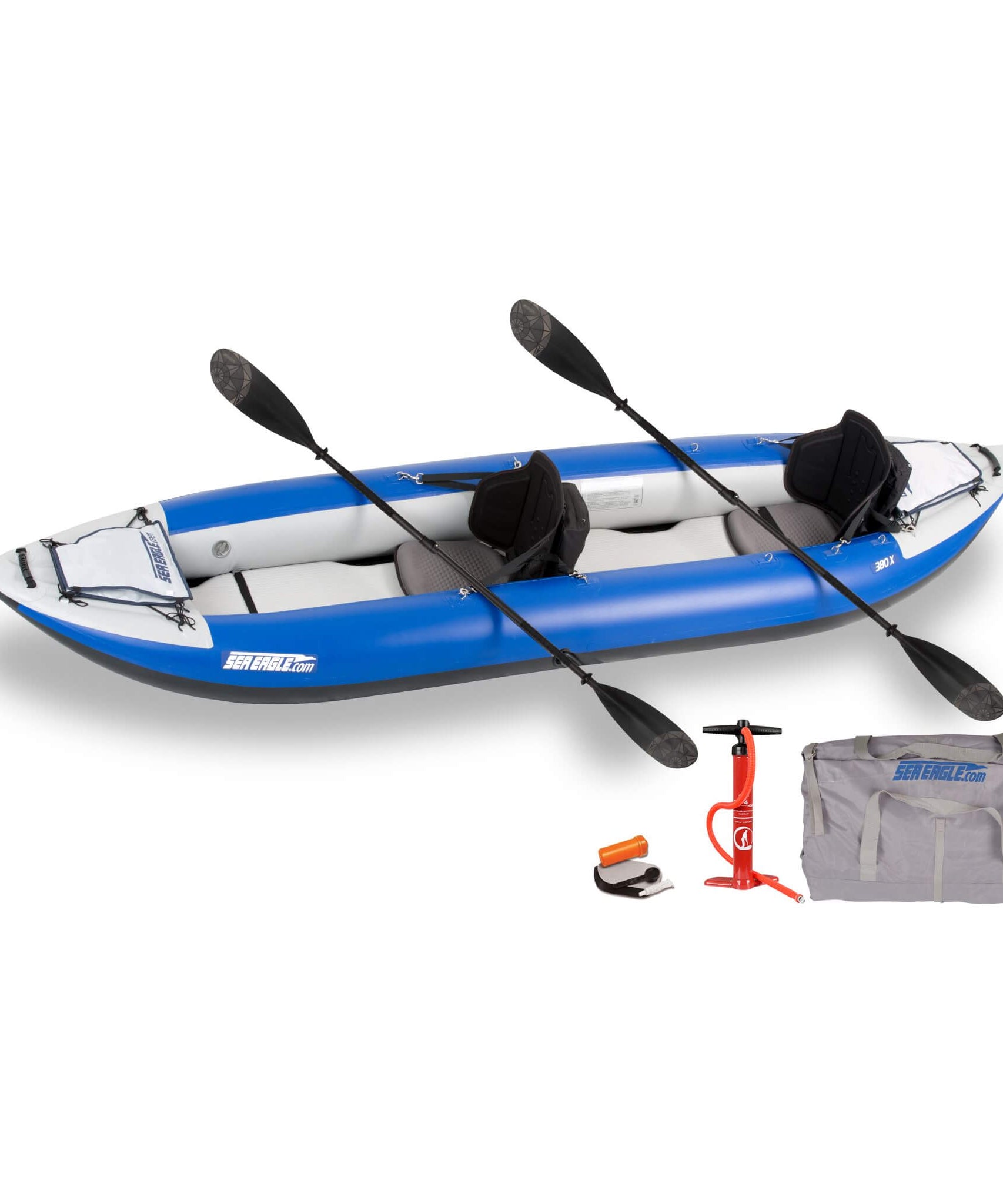 Sea Eagle 380X Explorer 3-Person Inflatable Kayak With Large Removable Rear Center Skeg [380XK] (SAK97562)