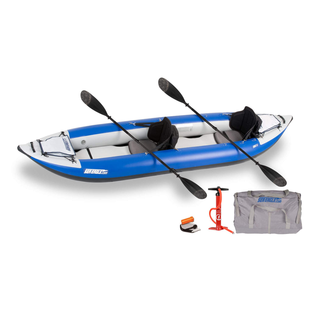 Sea Eagle 380X Explorer 3-Person Inflatable Kayak With Large Removable Rear Center Skeg [380XK] (SAK97562)