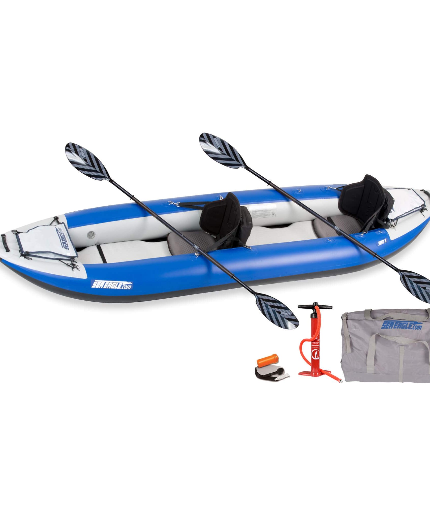 Sea Eagle 380X Explorer 3-Person Inflatable Kayak With Large Removable Rear Center Skeg [380XK] (SAK97562)