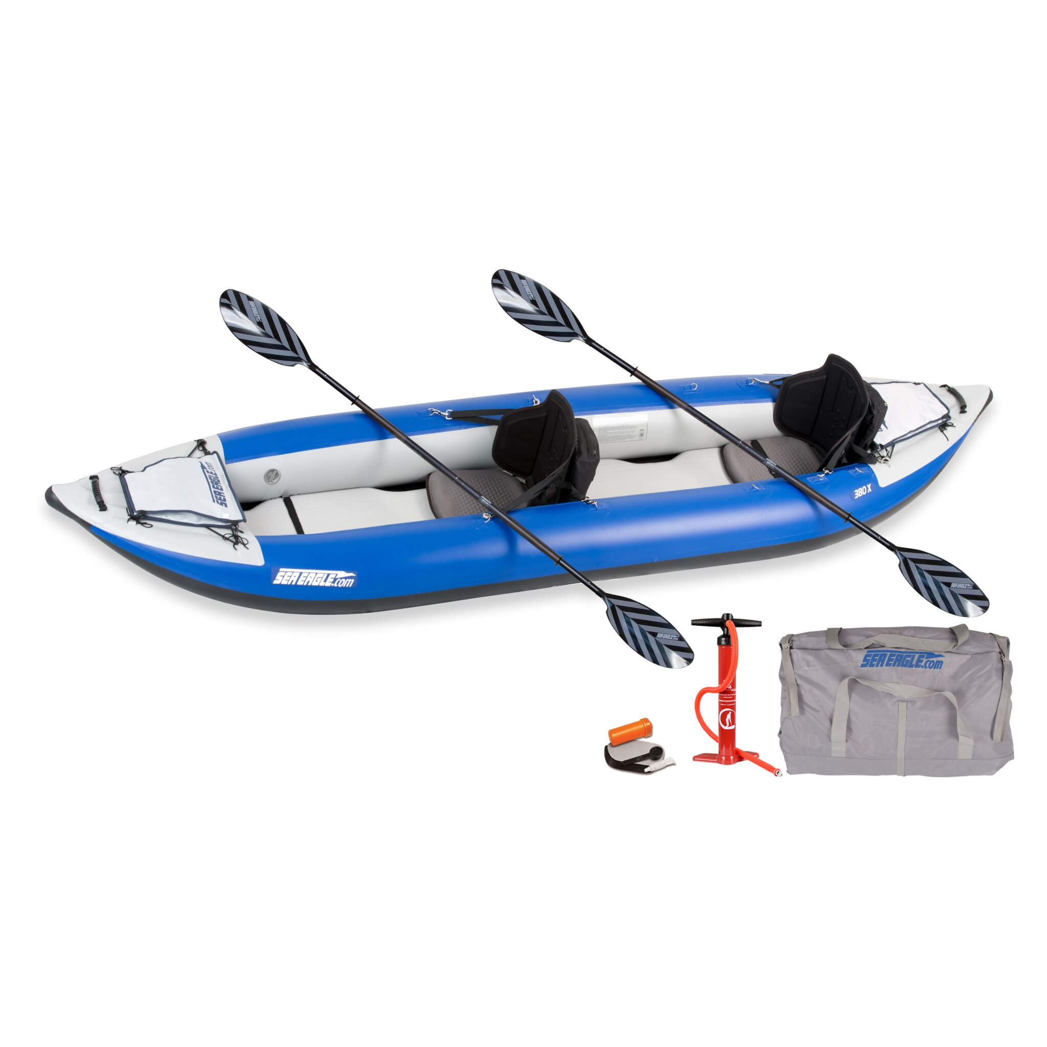 Sea Eagle 380X Explorer 3-Person Inflatable Kayak With Large Removable Rear Center Skeg [380XK] (SAK97562)