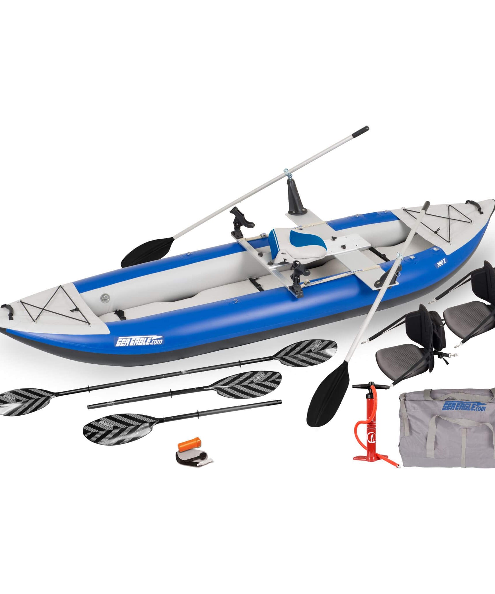 Sea Eagle 380X Explorer 3-Person Inflatable Kayak With Large Removable Rear Center Skeg [380XK] (SAK97562)