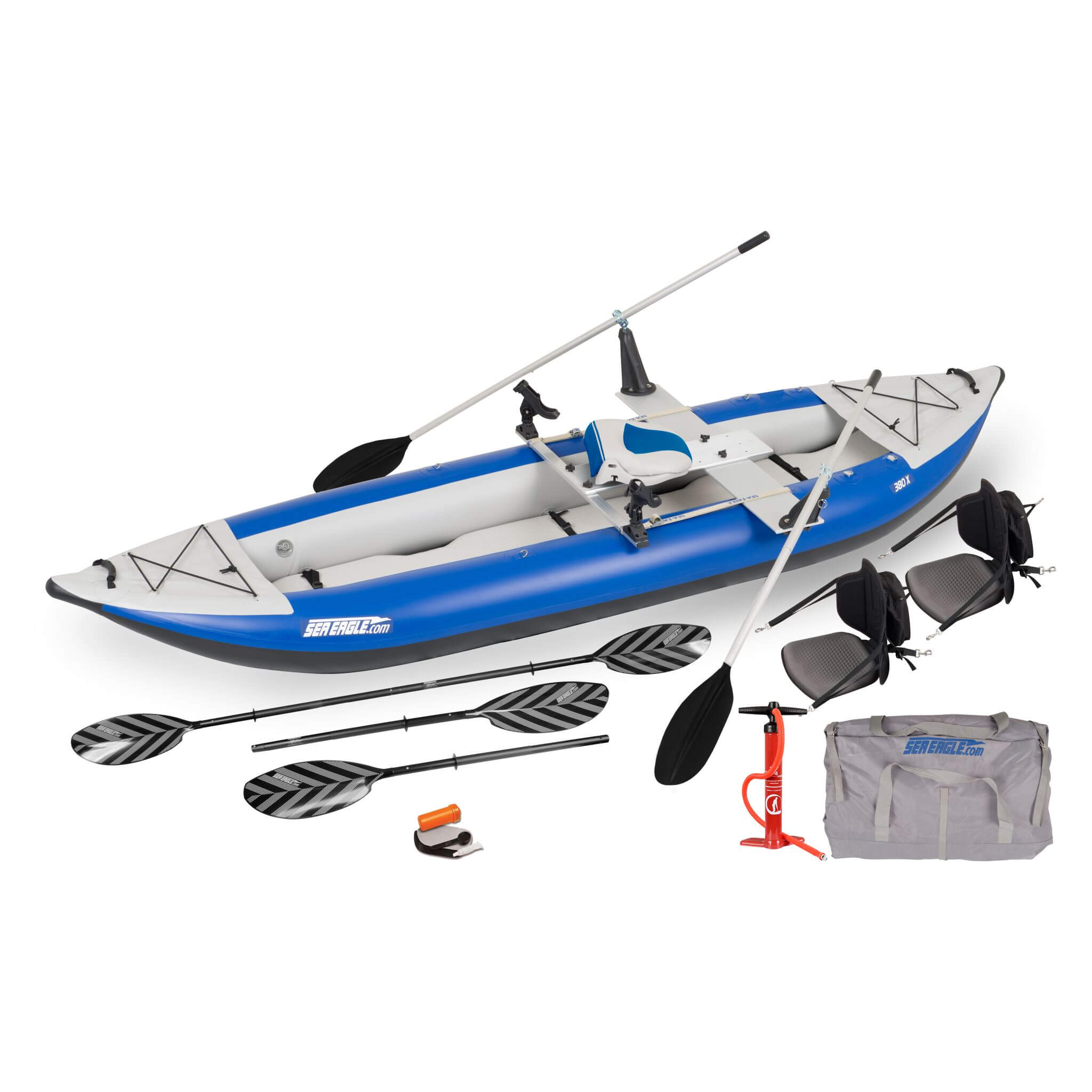 Sea Eagle 380X Explorer 3-Person Inflatable Kayak With Large Removable Rear Center Skeg [380XK] (SAK97562)