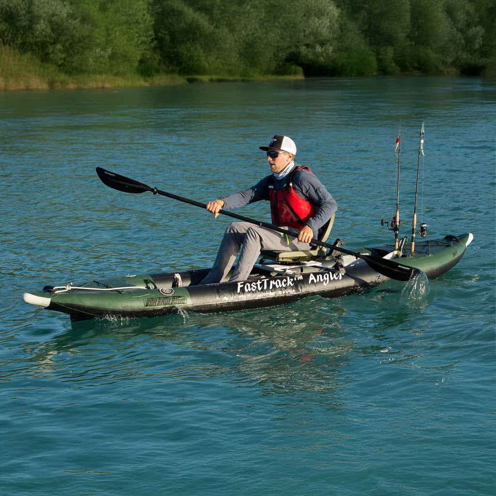 Sea Eagle 385FTA FastTrack 12FT 2- Persons Angler Inflatable Hunter Green Fishing Kayak [385FTAK] (SAK80139)