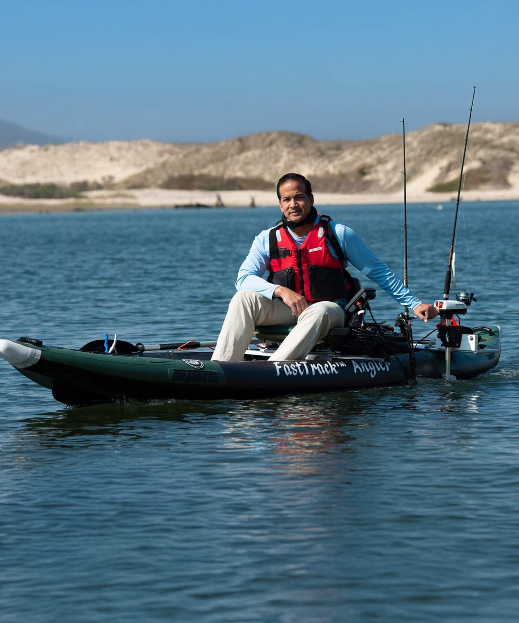 Sea Eagle 385FTA FastTrack 12FT 2- Persons Angler Inflatable Hunter Green Fishing Kayak [385FTAK] (SAK80139)