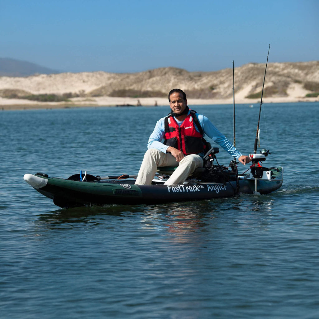 Sea Eagle 385FTA FastTrack 12FT 2- Persons Angler Inflatable Hunter Green Fishing Kayak [385FTAK] (SAK80139)