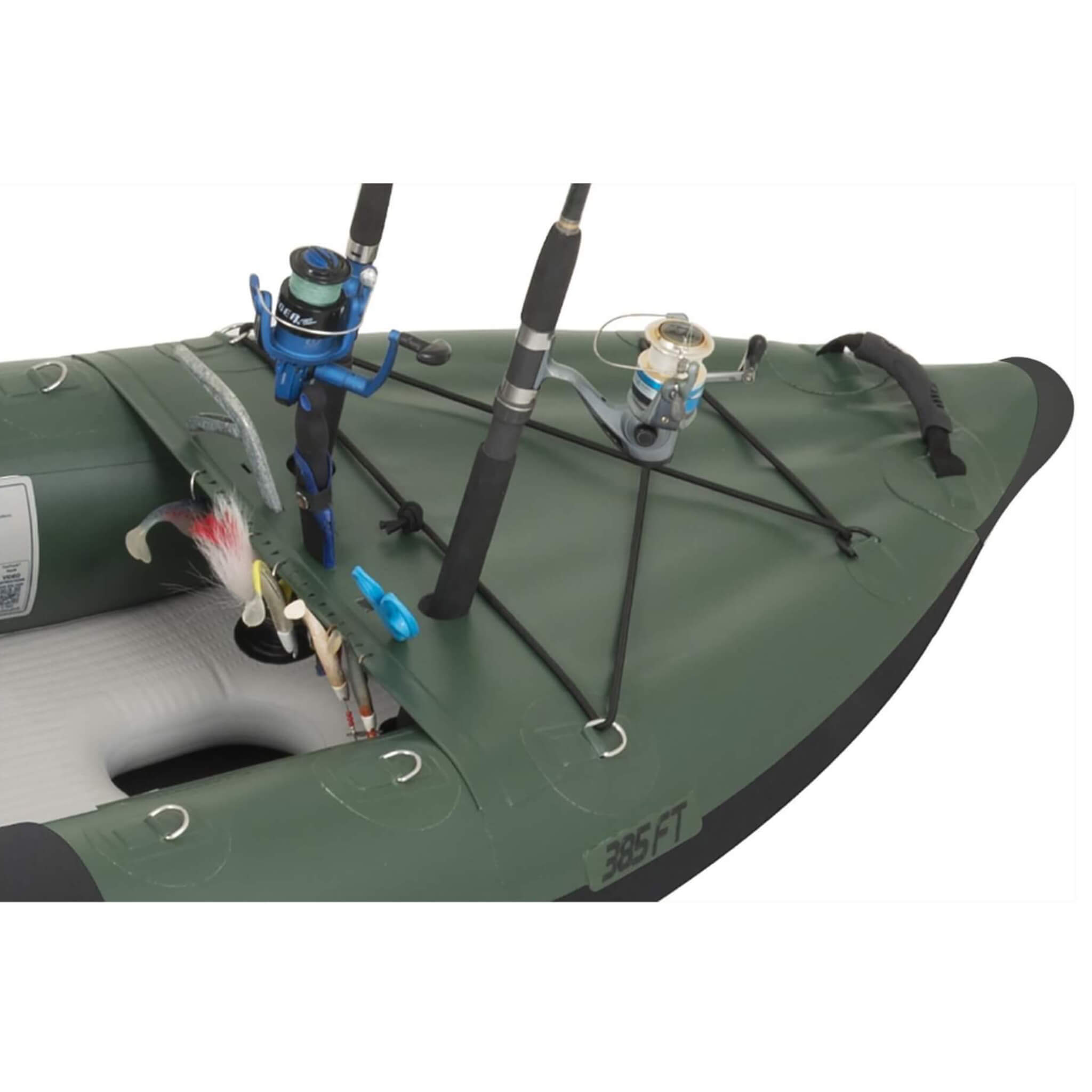 Sea Eagle 385FTA FastTrack 12FT 2- Persons Angler Inflatable Hunter Green Fishing Kayak [385FTAK] (SAK80139)