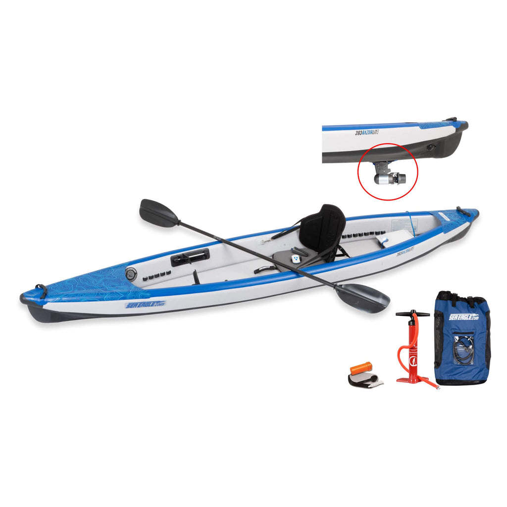 Sea Eagle 393RL RazorLite 1-Person Inflatable Lightweight Kayak With Adjustable Footrests [393RLK] (SAK13961)