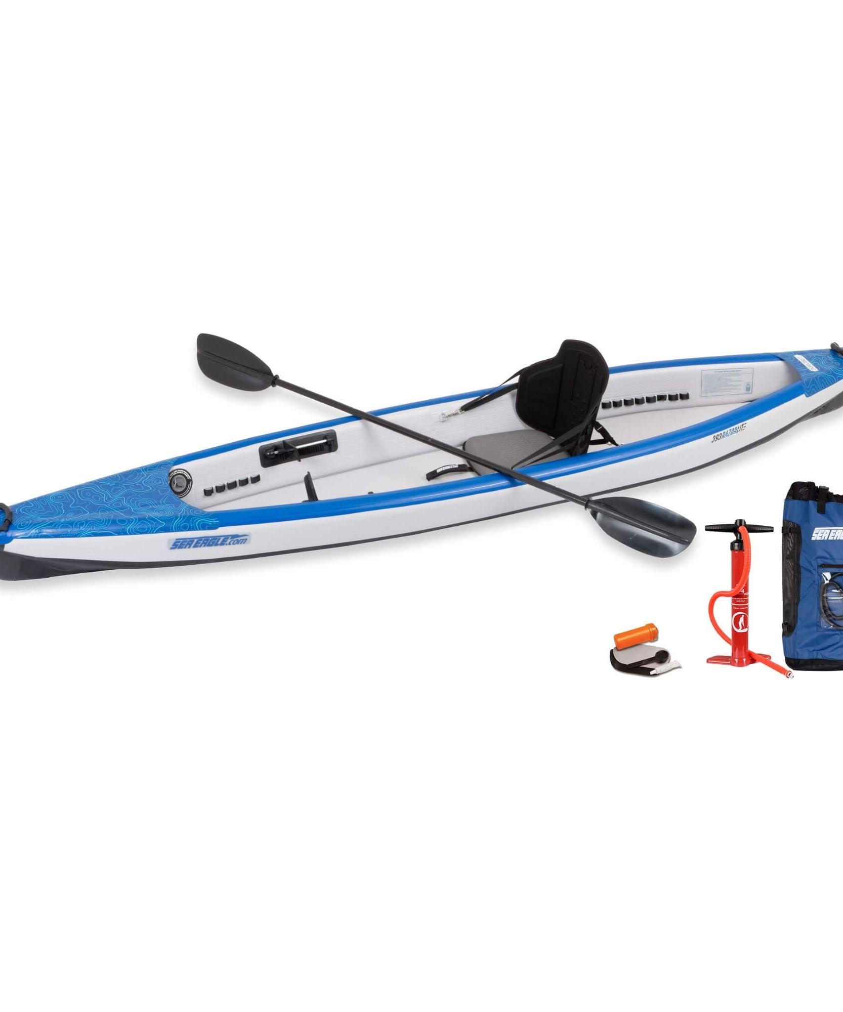 Sea Eagle 393RL RazorLite 1-Person Inflatable Lightweight Kayak With Adjustable Footrests [393RLK] (SAK13961)