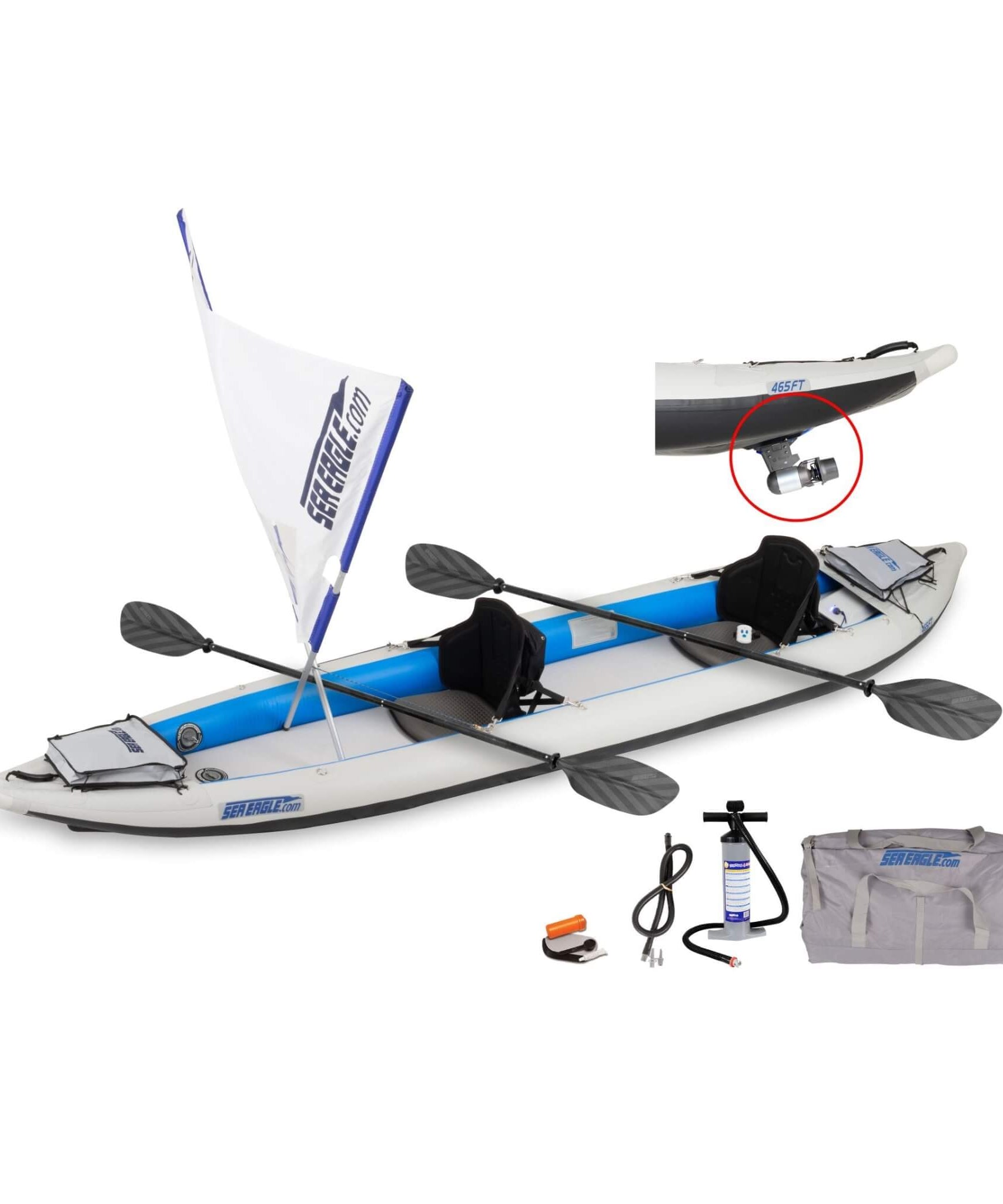 Sea Eagle 465FT FastTrack 15FT 3-Person UltraLight Weight Inflatable Kayak [465FTK] (SAK96507)