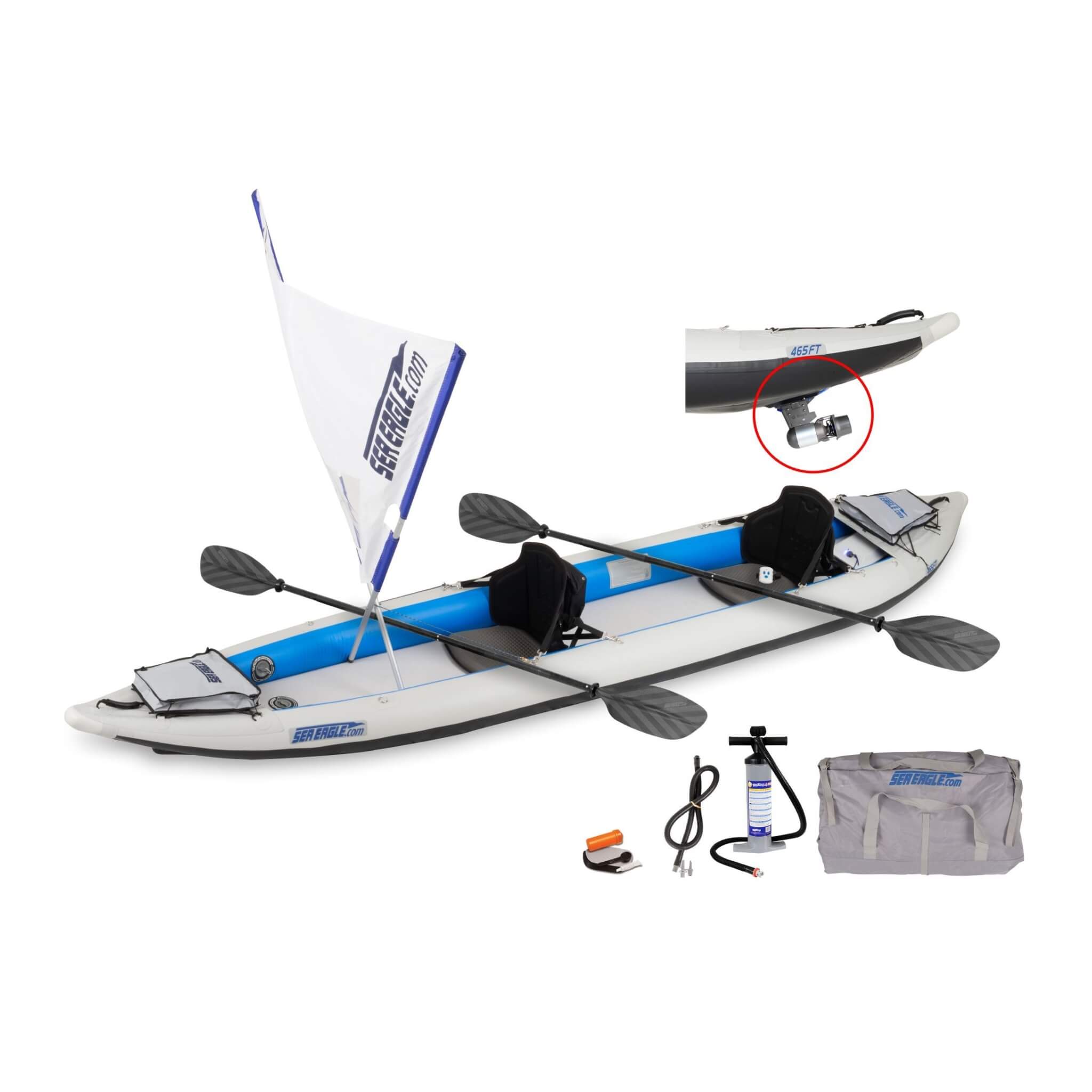 Sea Eagle 465FT FastTrack 15FT 3-Person UltraLight Weight Inflatable Kayak [465FTK] (SAK96507)