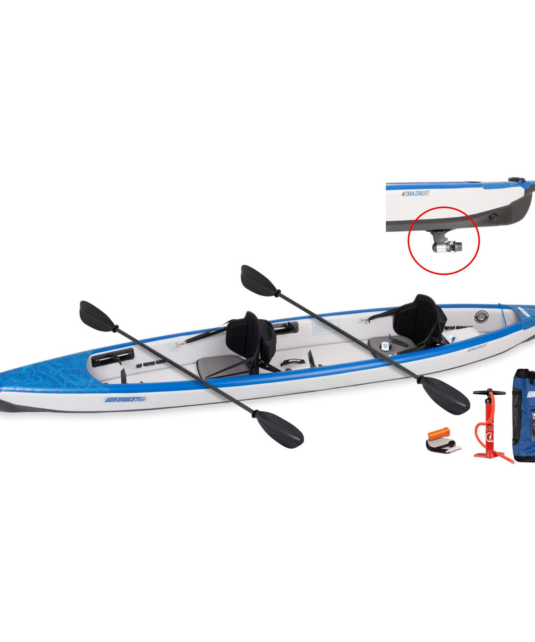 Sea Eagle 473RL RazorLite 2-Person Inflatable Kayak With Adjustable Footrests [473RLK] (SAK98601)