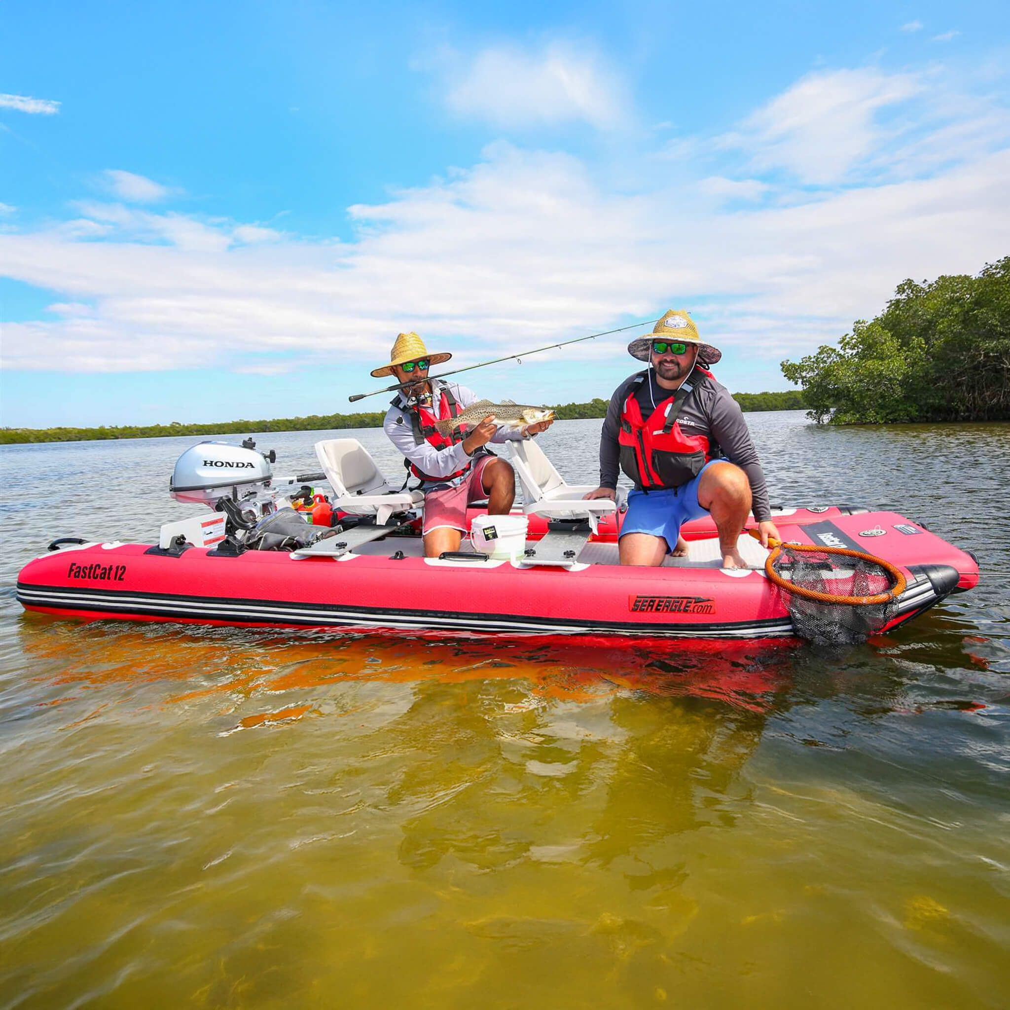 Sea Eagle Boats FastCat12™ Catamaran Inflatable Boat, 13FT [FASTCAT12K] (SAK29684)