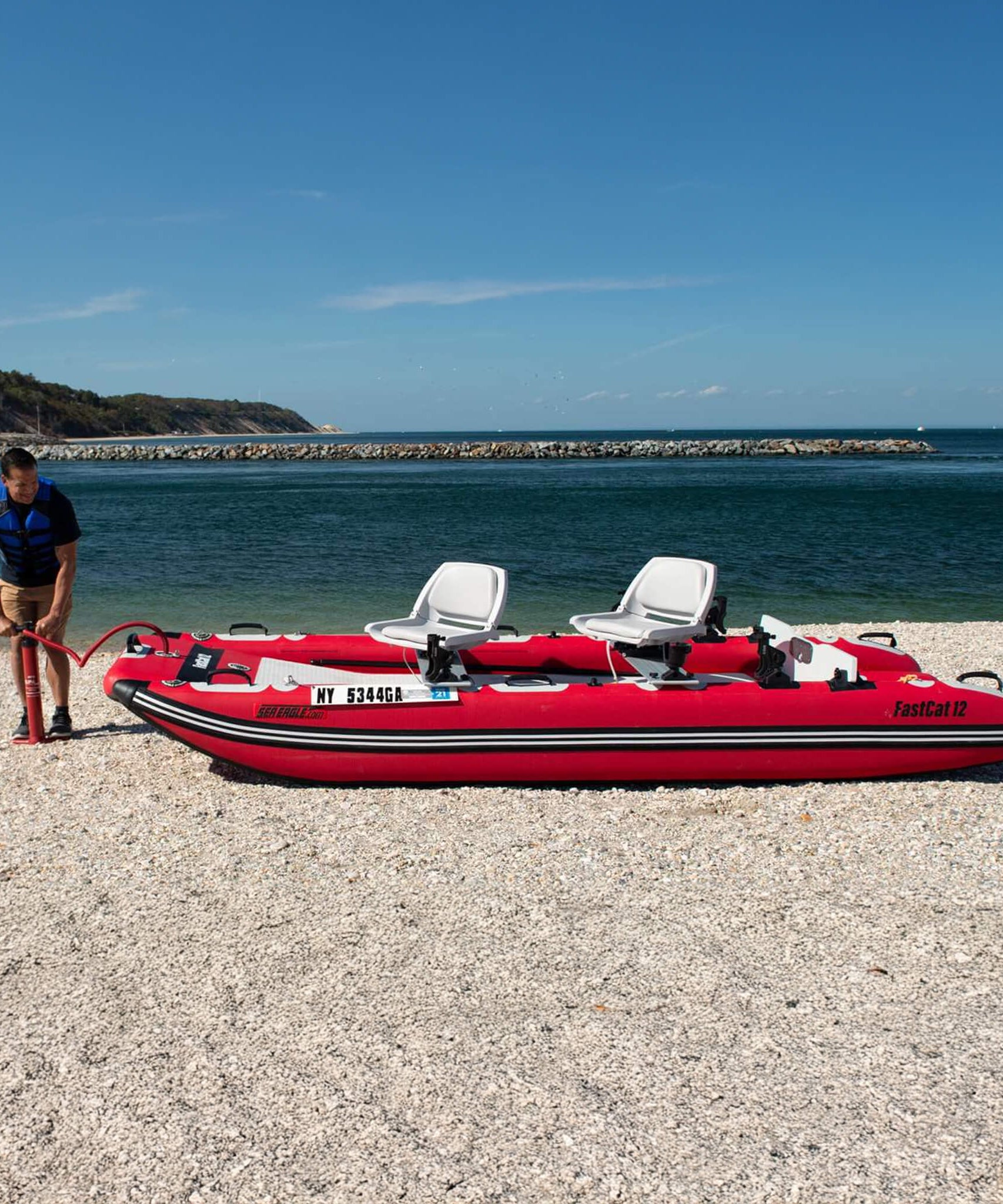 Sea Eagle Boats FastCat12™ Catamaran Inflatable Boat, 13FT [FASTCAT12K] (SAK29684)