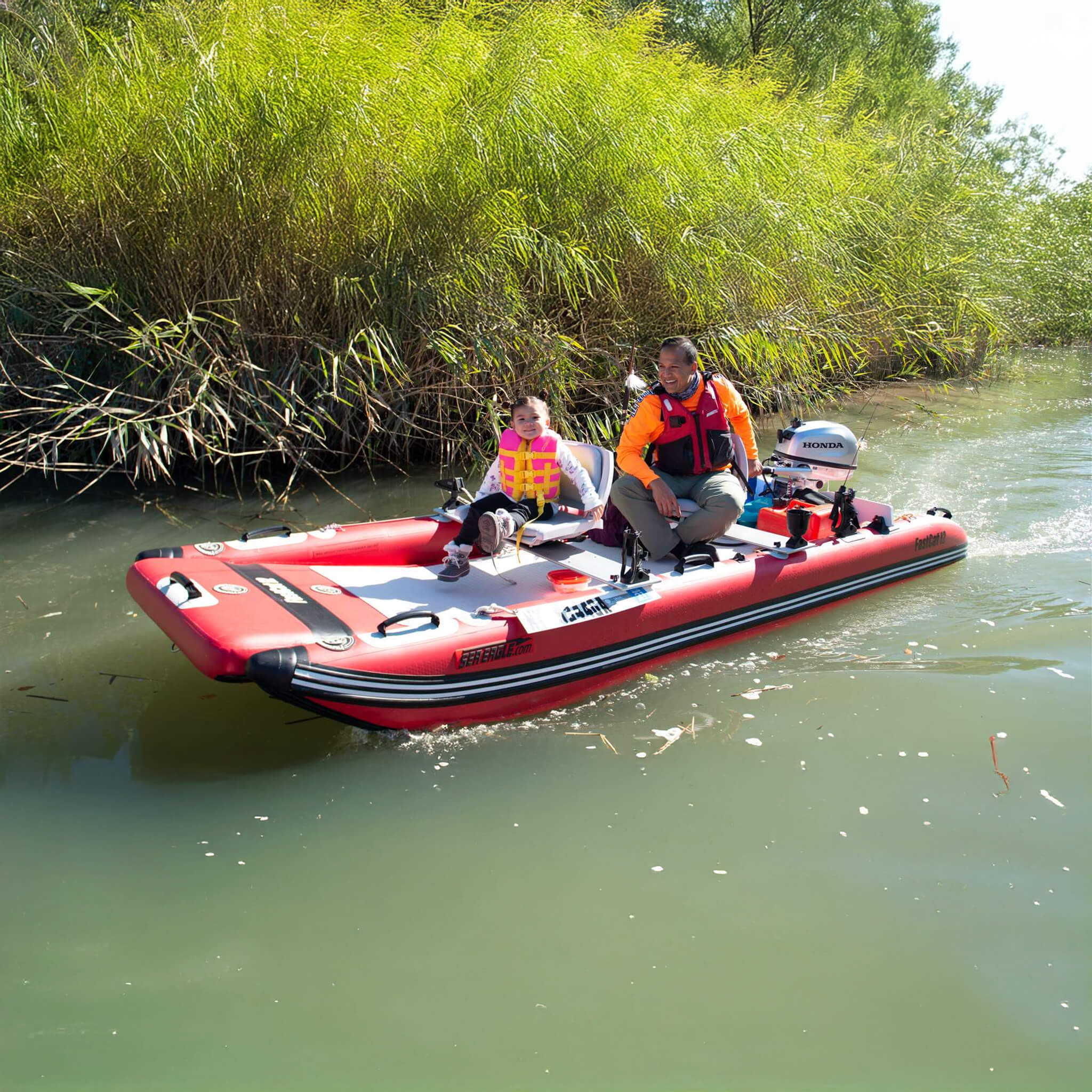 Sea Eagle Boats FastCat12™ Catamaran Inflatable Boat, 13FT [FASTCAT12K] (SAK29684)