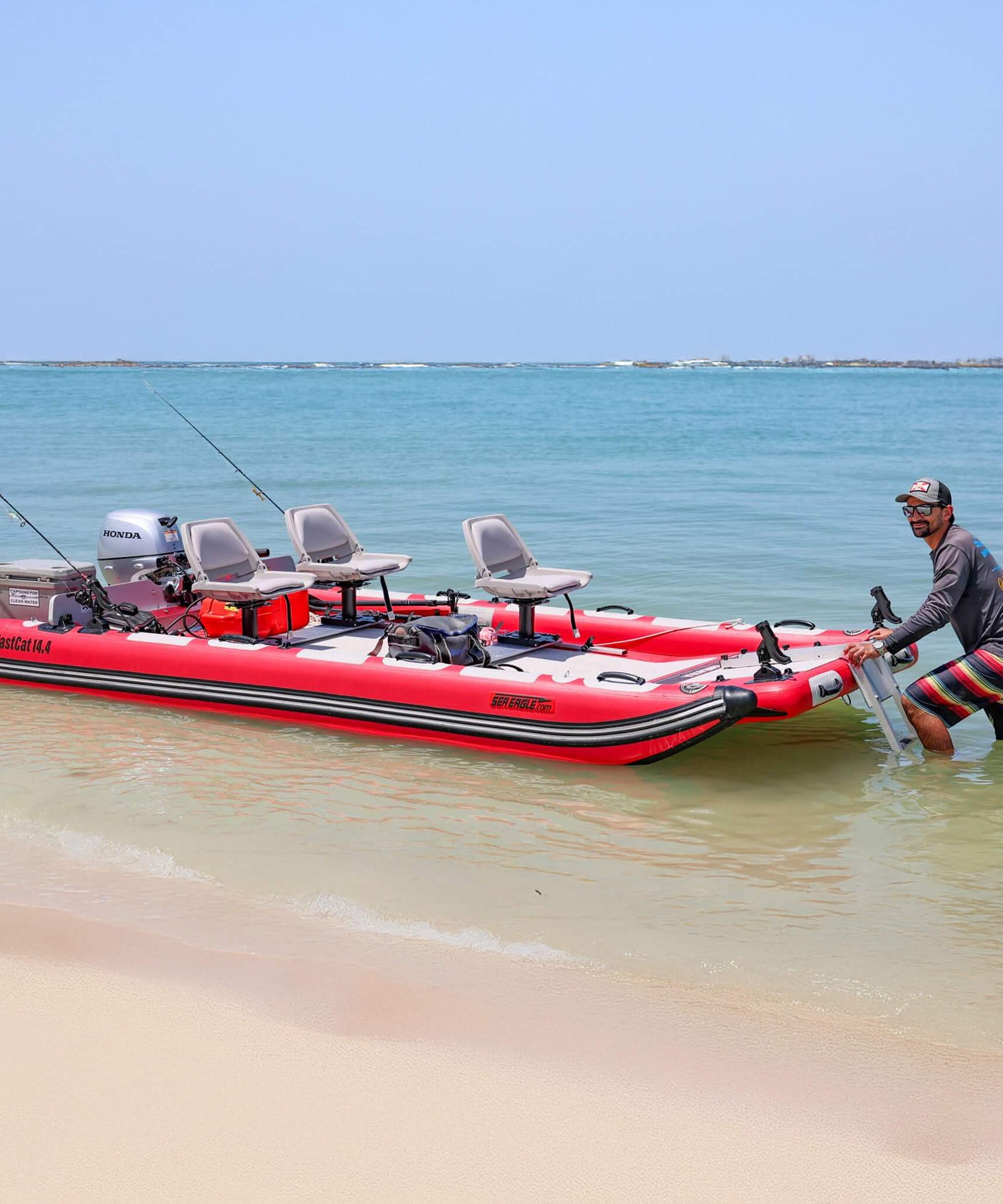Sea Eagle Boats FastCat14™ Catamaran Inflatable Boat, 14FT [FASTCAT14K] (SAK43210)