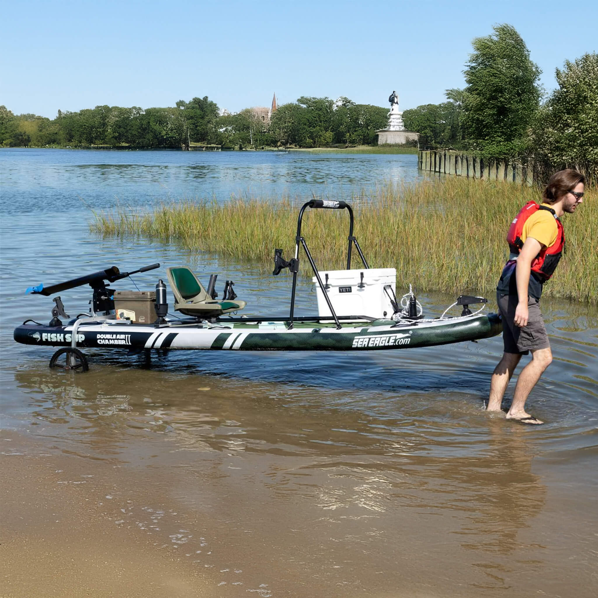 Sea Eagle FS1210 FishSUP 1-Person Inflatable Fishing Stand-Up Paddleboard [FS1210K] (SAK79218)
