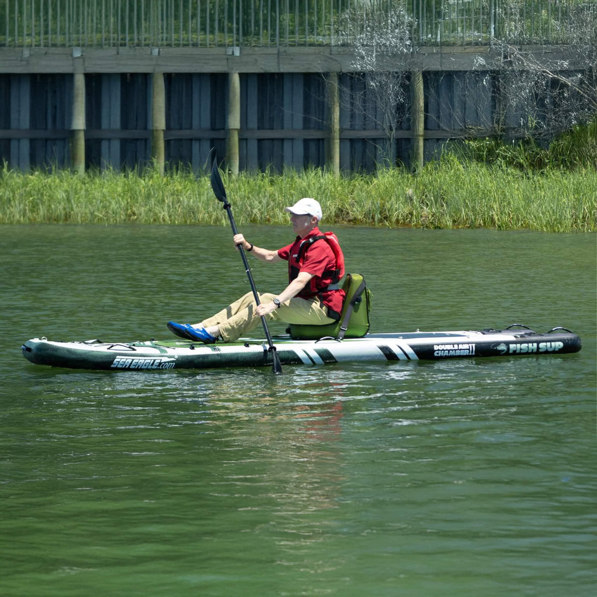 Sea Eagle FS1210 FishSUP 1-Person Inflatable Fishing Stand-Up Paddleboard [FS1210K] (SAK79218)