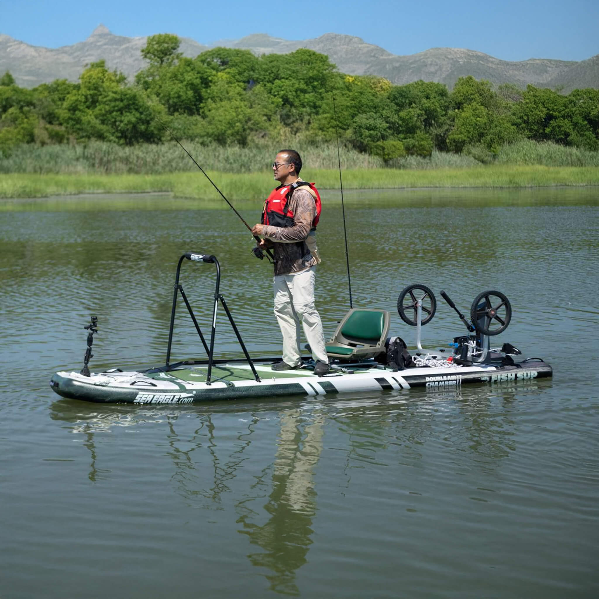 Sea Eagle FS1210 FishSUP 1-Person Inflatable Fishing Stand-Up Paddleboard [FS1210K] (SAK79218)