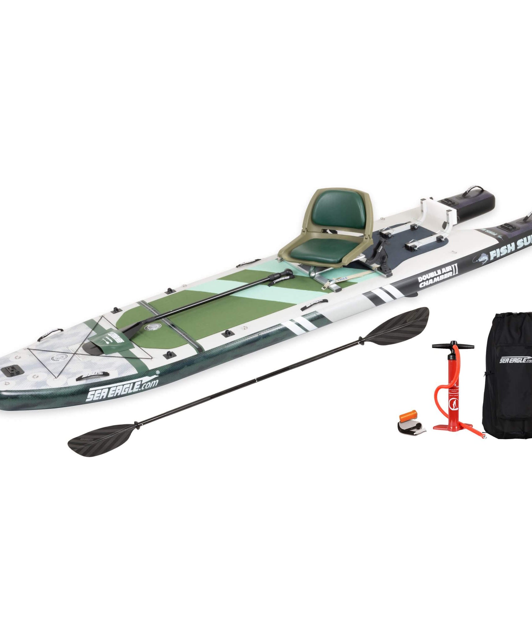 Sea Eagle FS1210 FishSUP 1-Person Inflatable Fishing Stand-Up Paddleboard [FS1210K] (SAK79218)