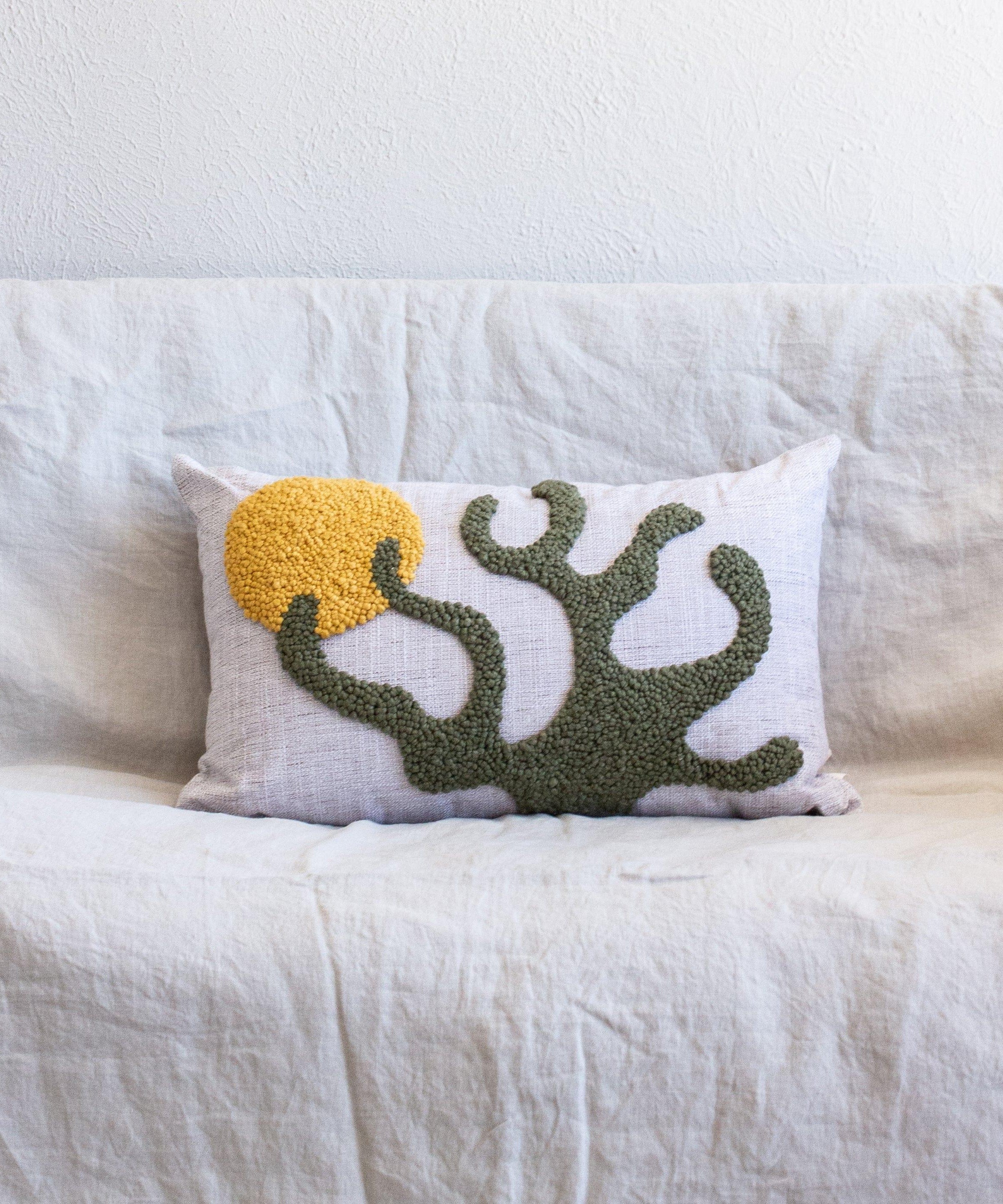 Sea Kelp Throw Pillow