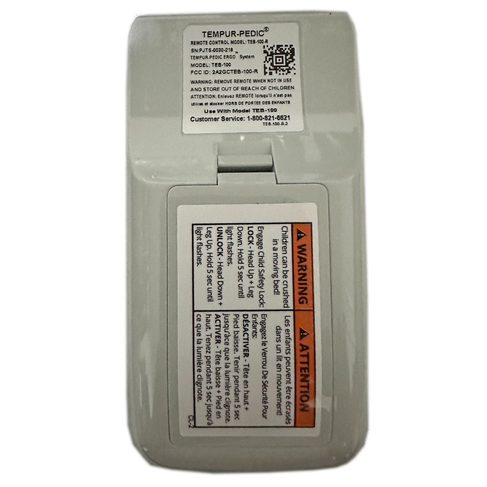 Sealy TEB-100-R for Tempur-Pedic Ergo PLUS Adjustable Bed Remote Control