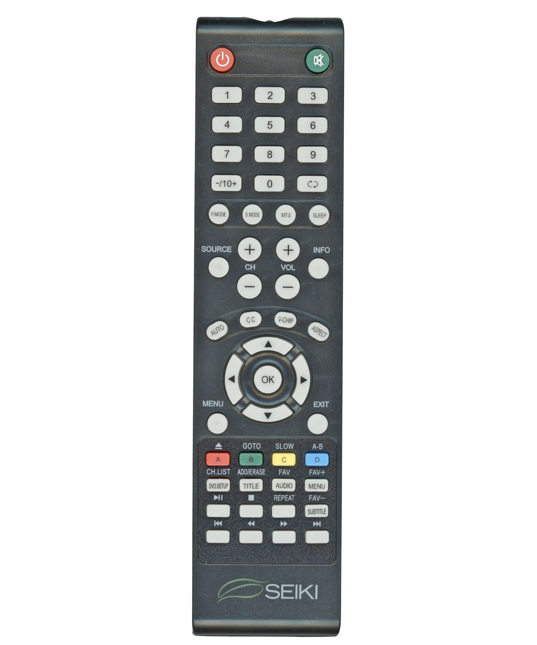 Seiki 84505106B01 TV/DVD Remote Control
