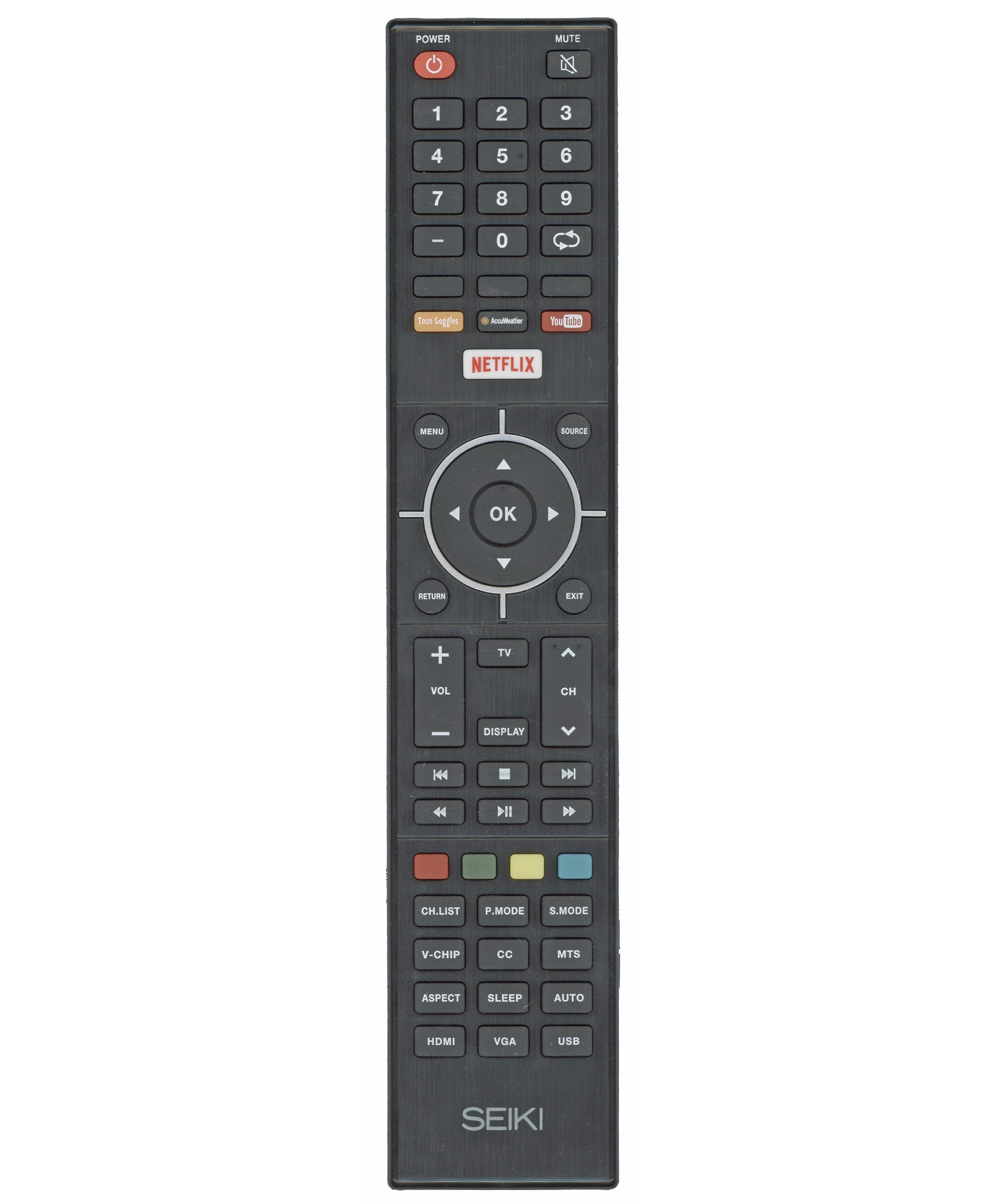 Seiki 84505800B05 TV Remote Control