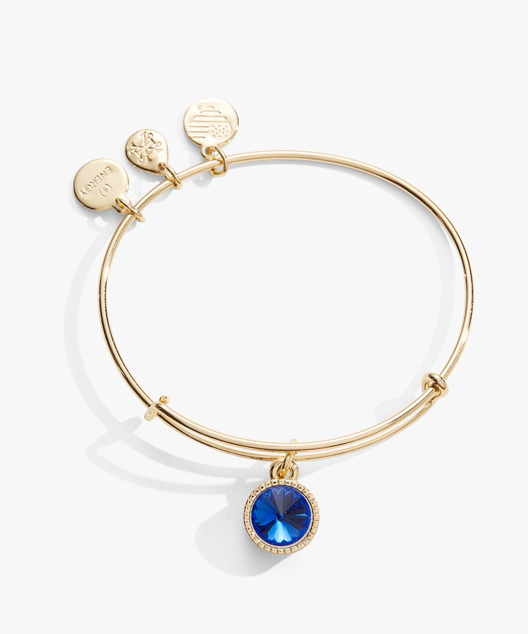 September Birthstone Charm Bangle, Sapphire