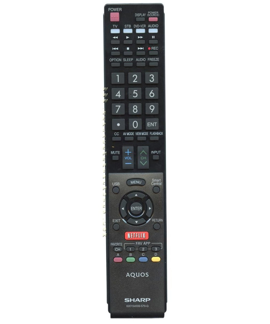 Sharp 600154000579G TV Remote Control