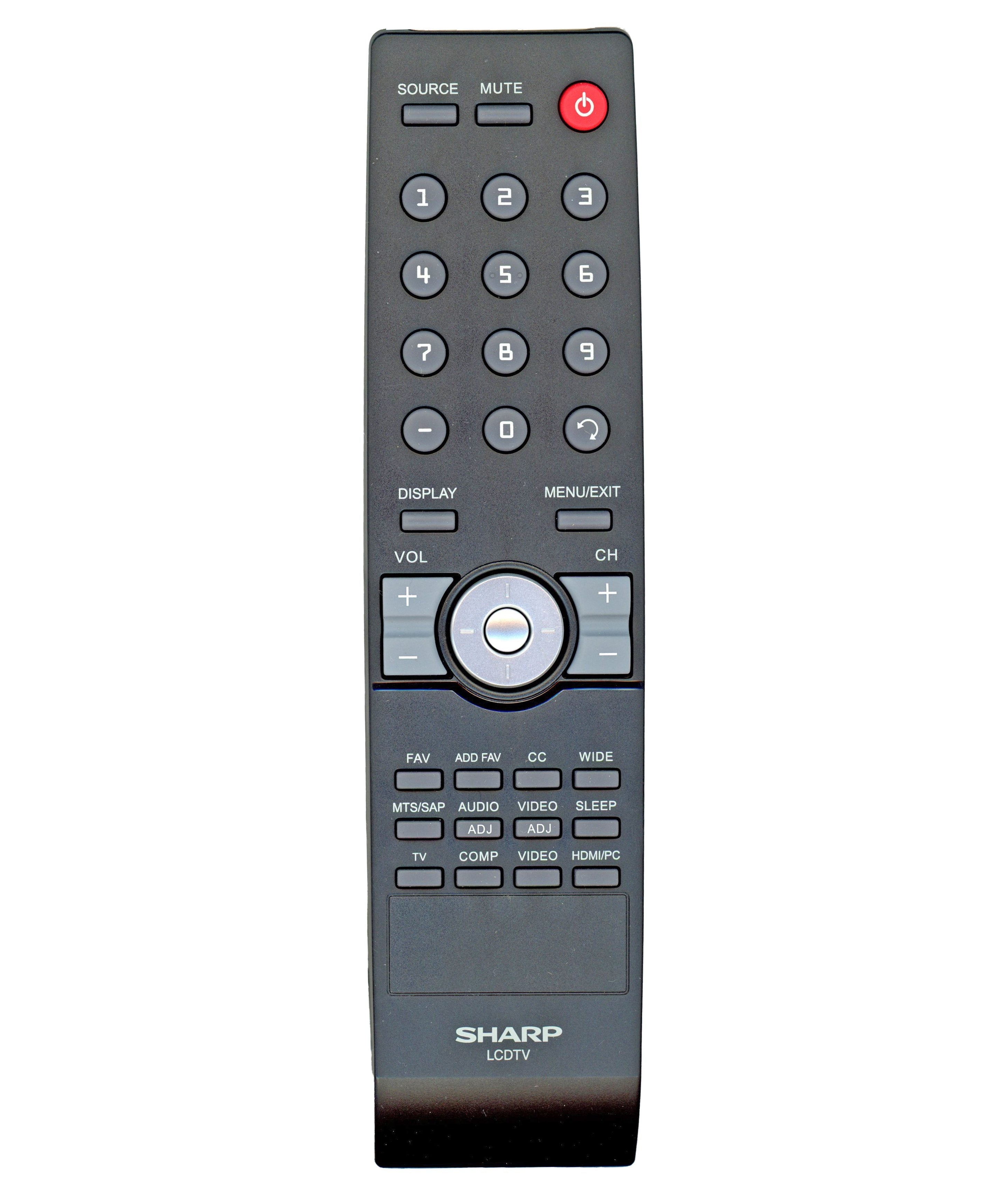 Sharp RC2443802/01 TV Remote Control - 9JR9800000004 098GRABD9NESHR