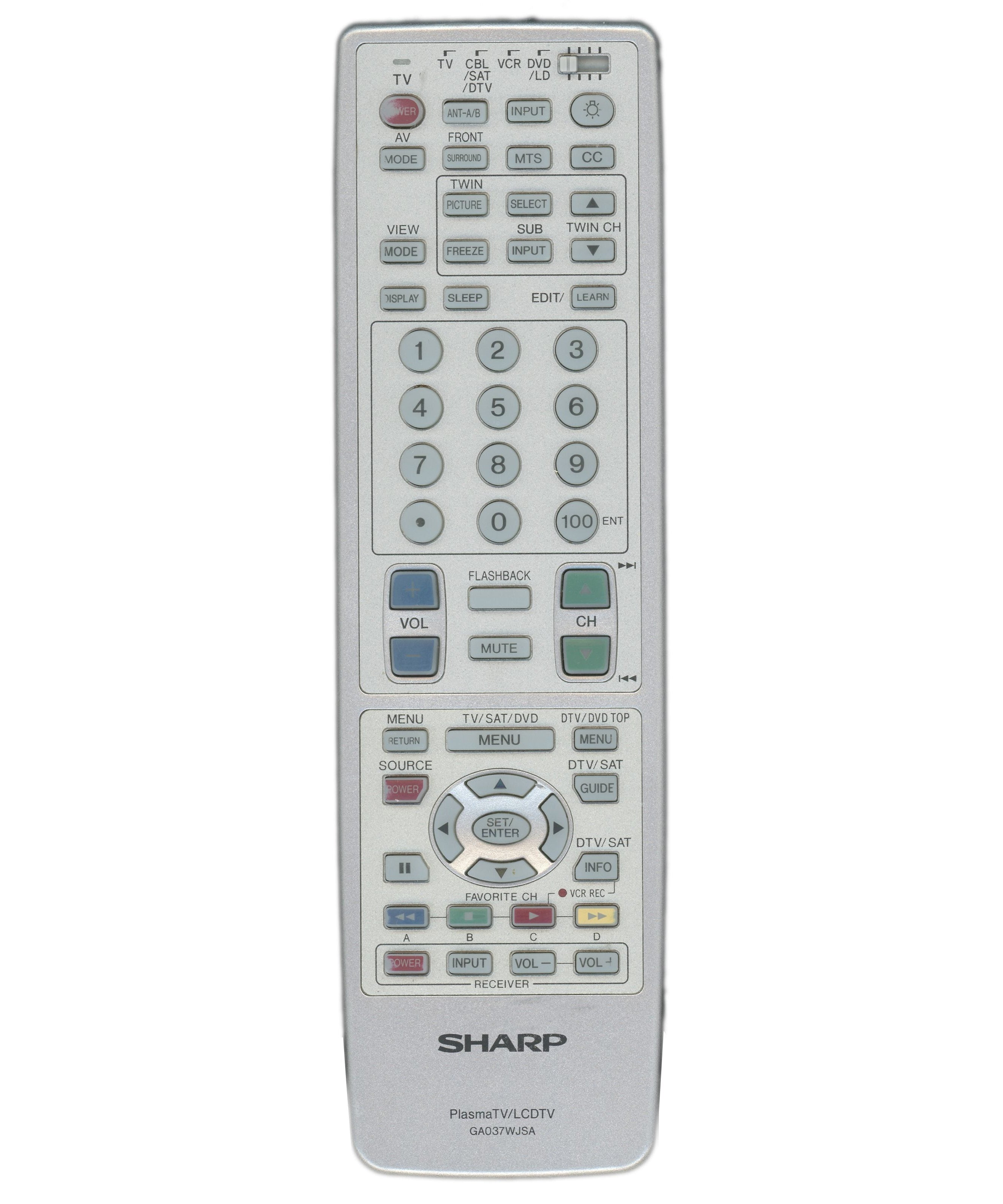 Sharp GA037WJSA TV Remote Control