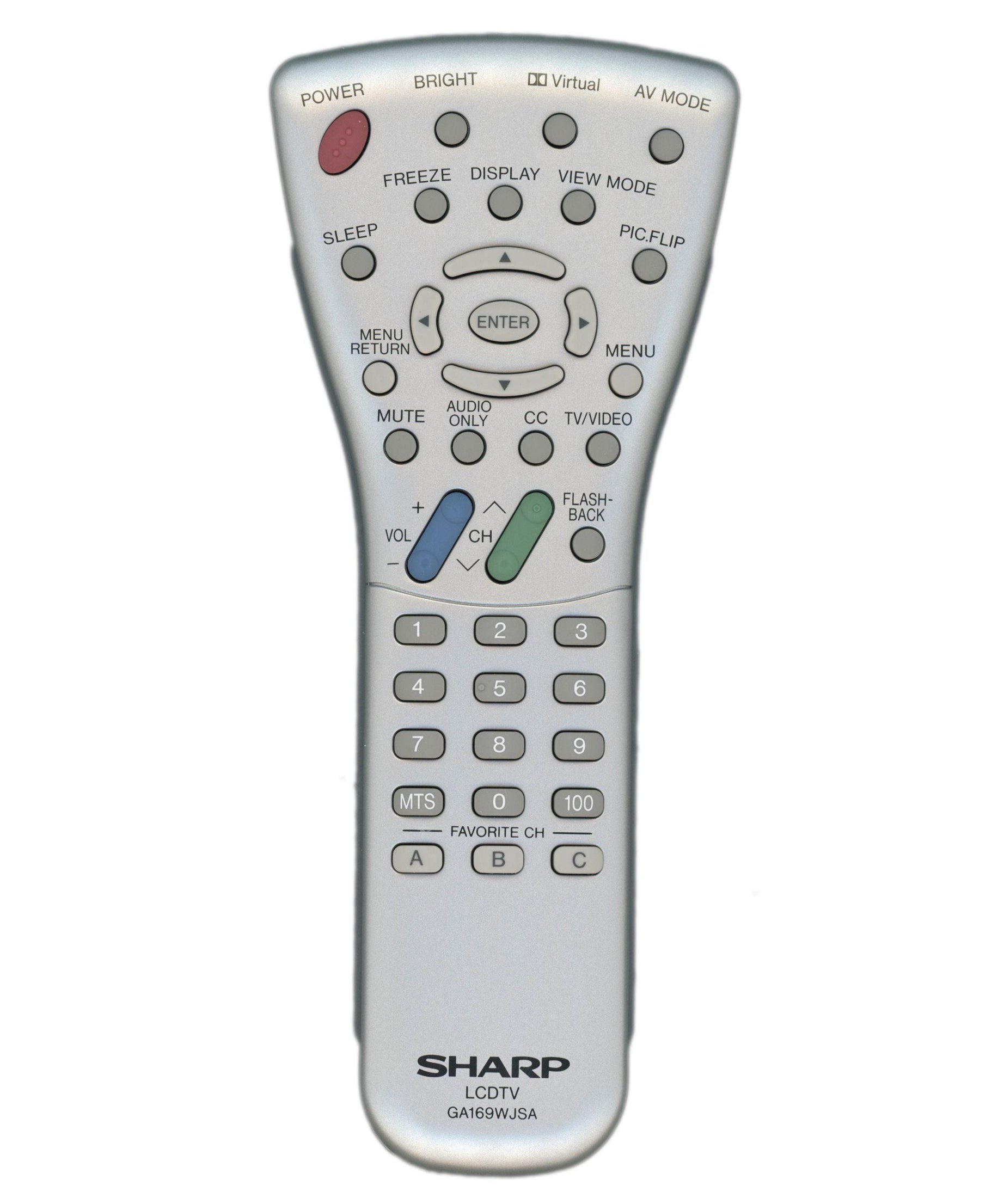 Sharp GA169WJSA TV Remote Control