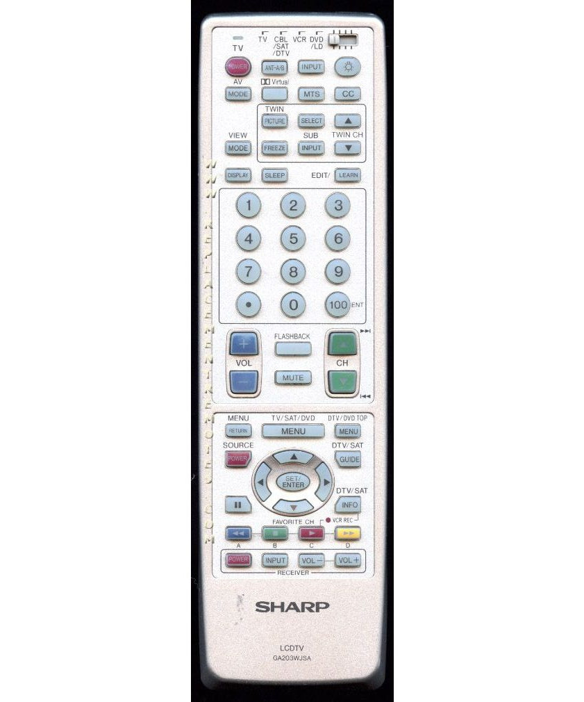 Sharp GA203WJSA TV Remote Control