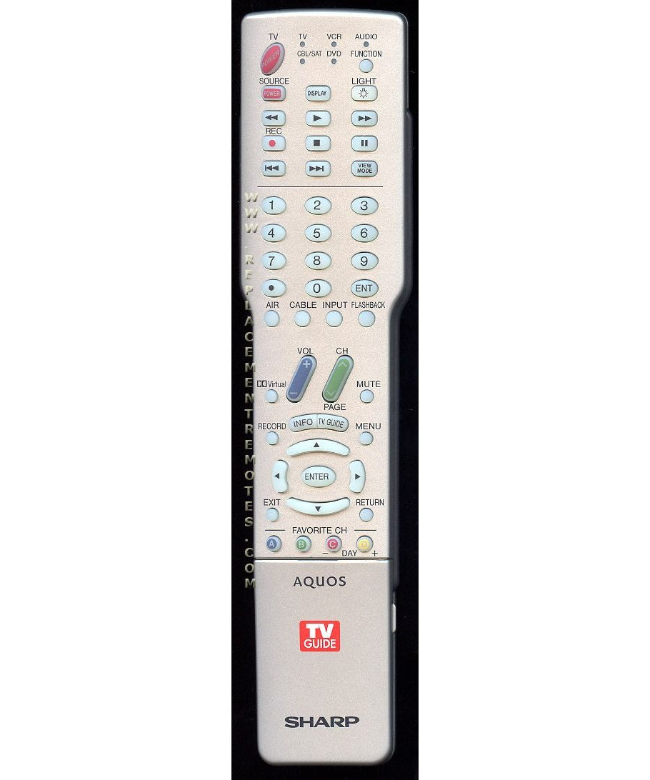 Sharp GA362WJSA TV Remote Control