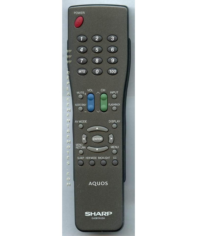 Sharp GA381WJSA TV Remote Control