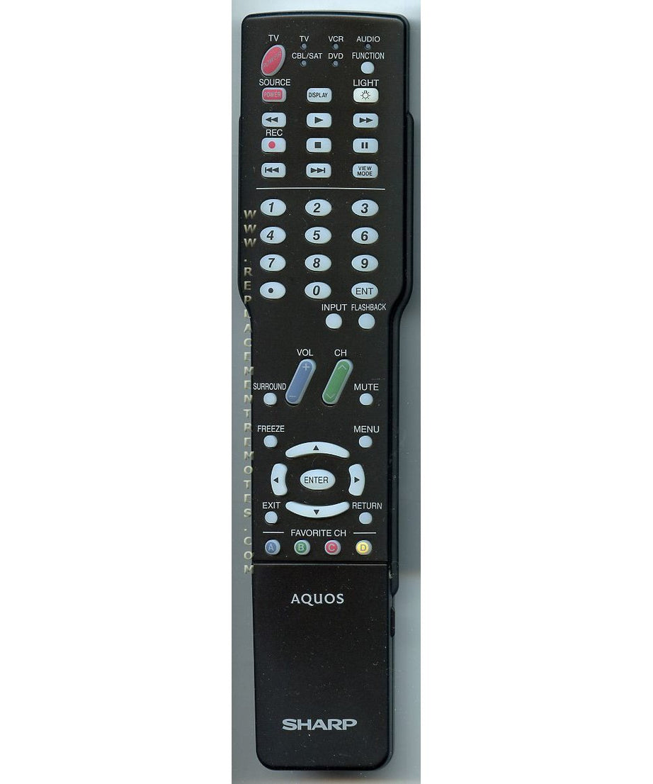 Sharp GA484WJSB TV Remote Control