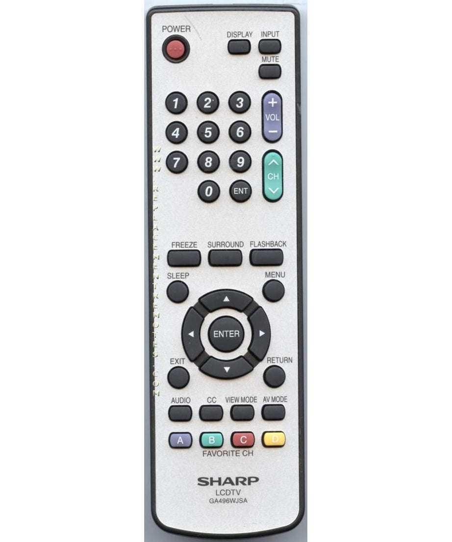 Sharp GA496WJSA TV Remote Control