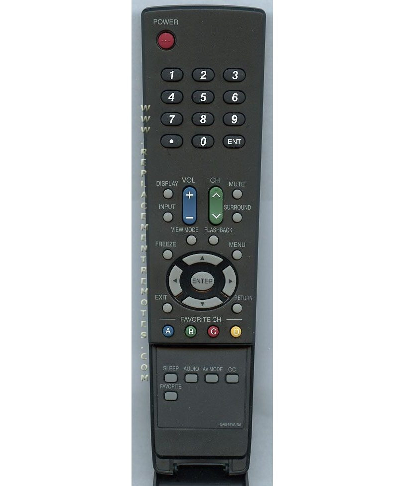 Sharp GA549WJSA TV Remote Control