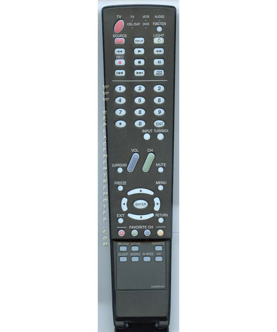 Sharp GA600WJSA TV Remote Control