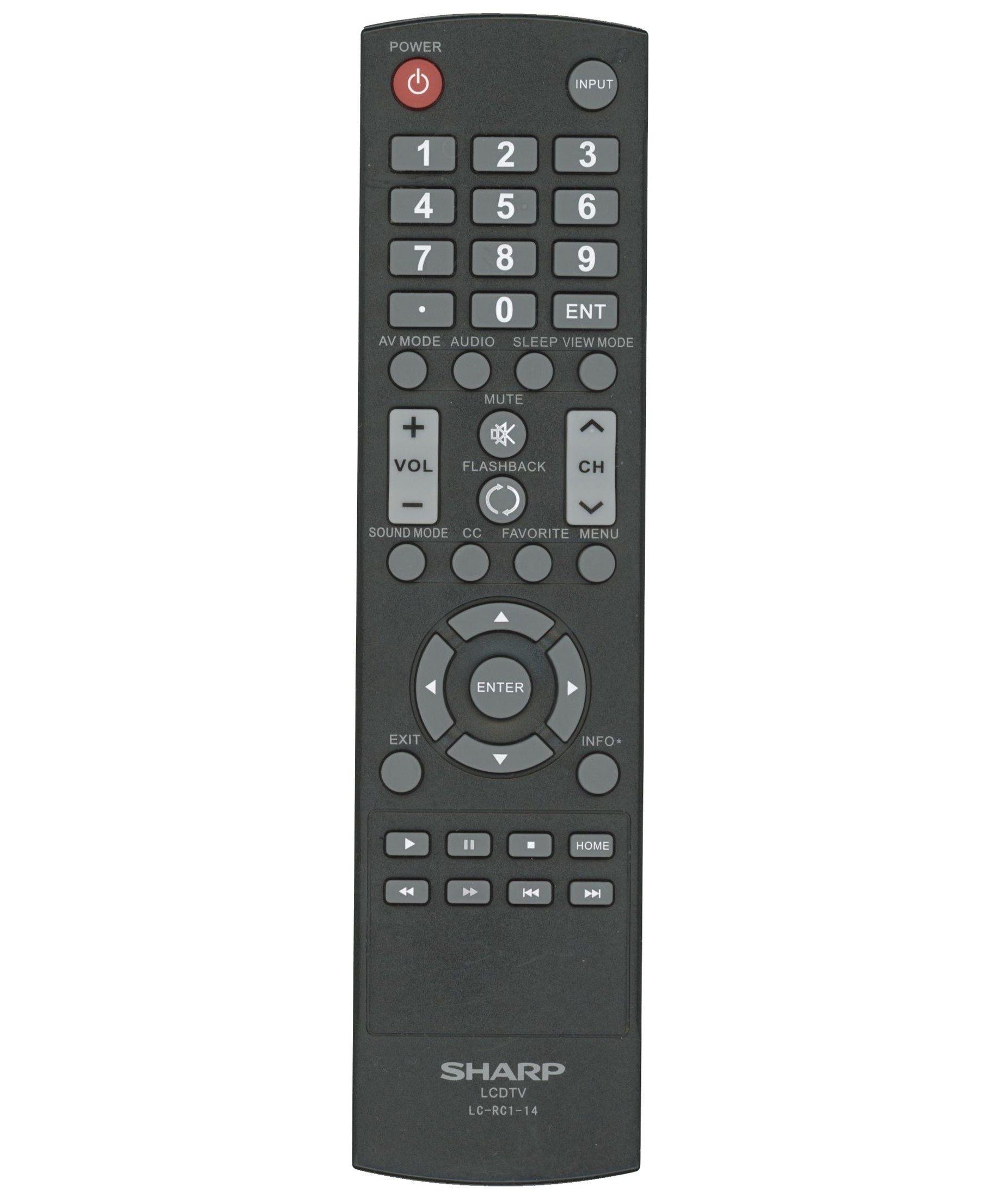 Sharp LCRC114 TV Remote Control