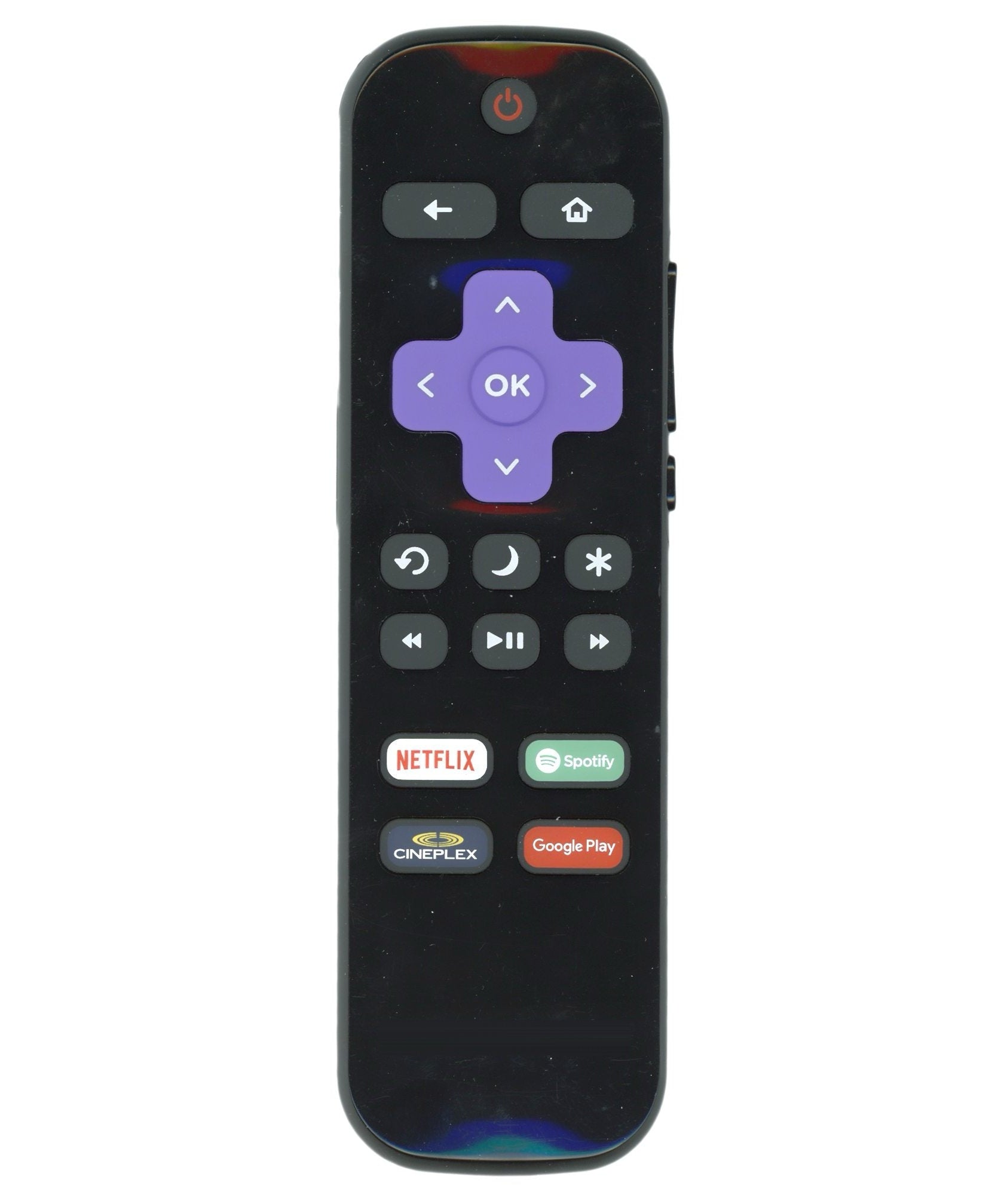Sharp LC-RCRCA-18 Roku TV Remote Control | Canada | Netflix | Spotify | Cineplex | Google Play - LCRCRCA18